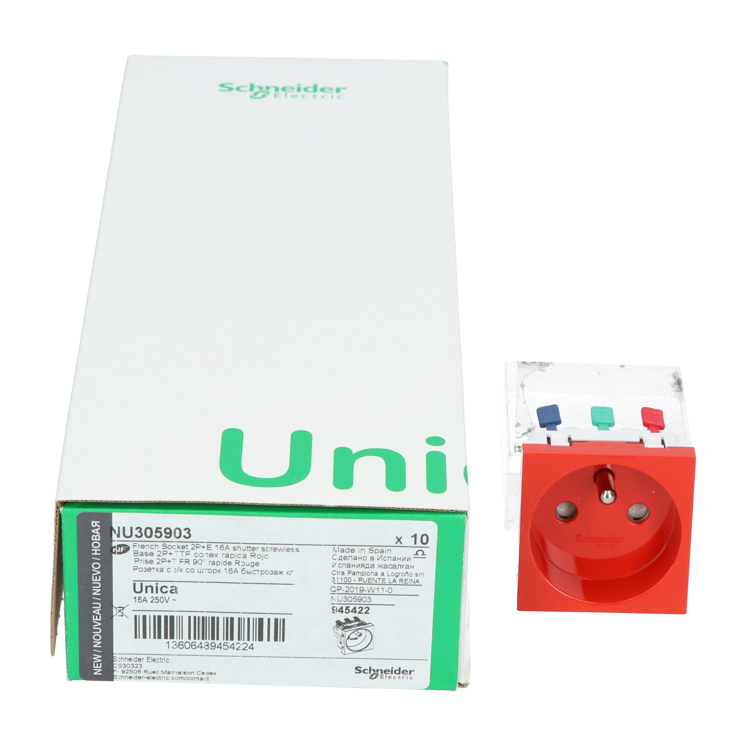 Schneider Electric NU305903 French Socket New NFP (10pcs)