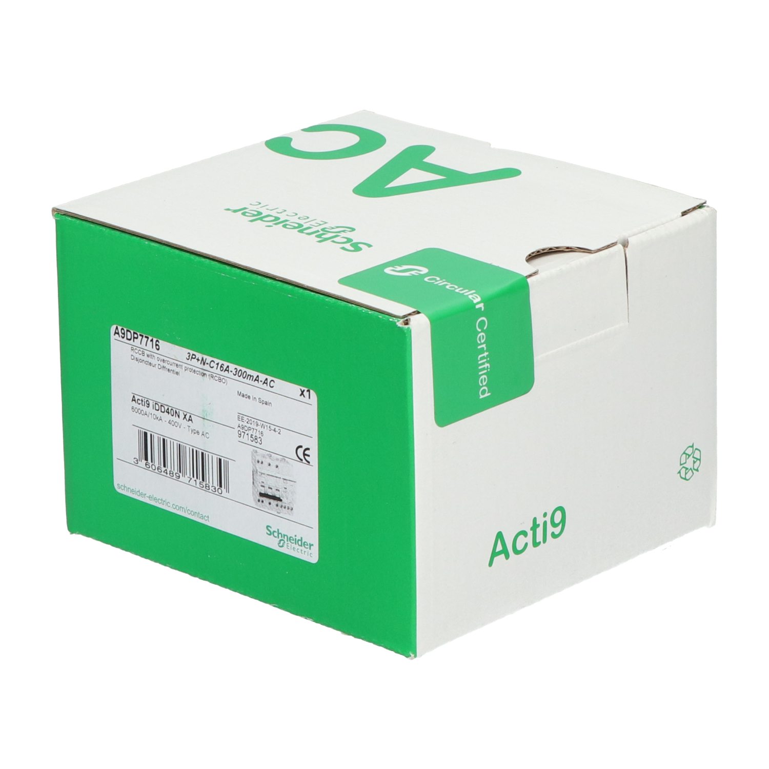 Schneider Electric A9DP7716 Residual Current Circuit Breaker NEW NFP