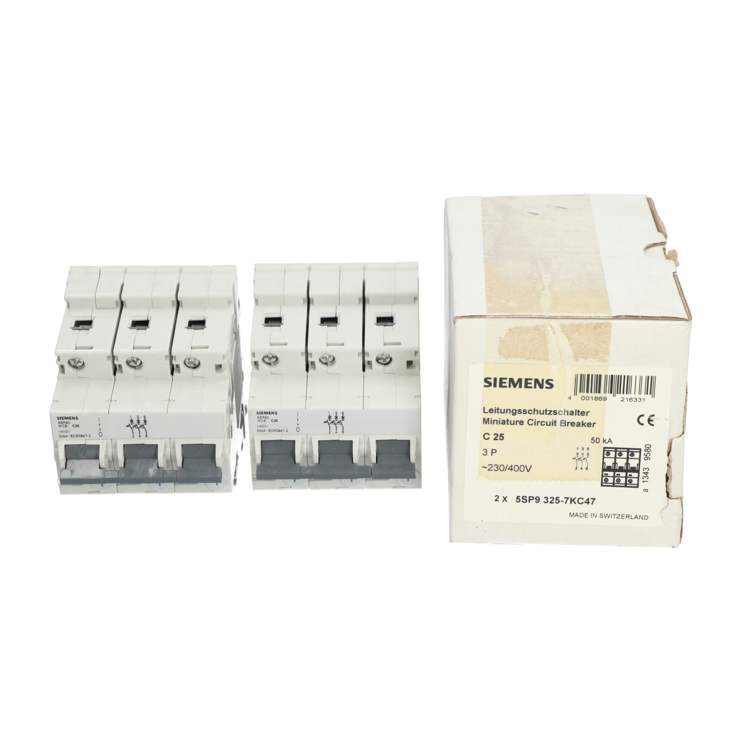 Siemens 5SP9325-7KC47 Miniature Circuit Breaker 3P New NFP (2pcs)