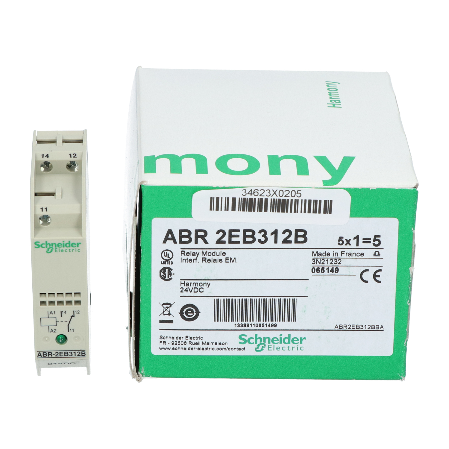 Schneider Electric ABR2EB312B Zelio Interface Relay New NFP (5pcs)
