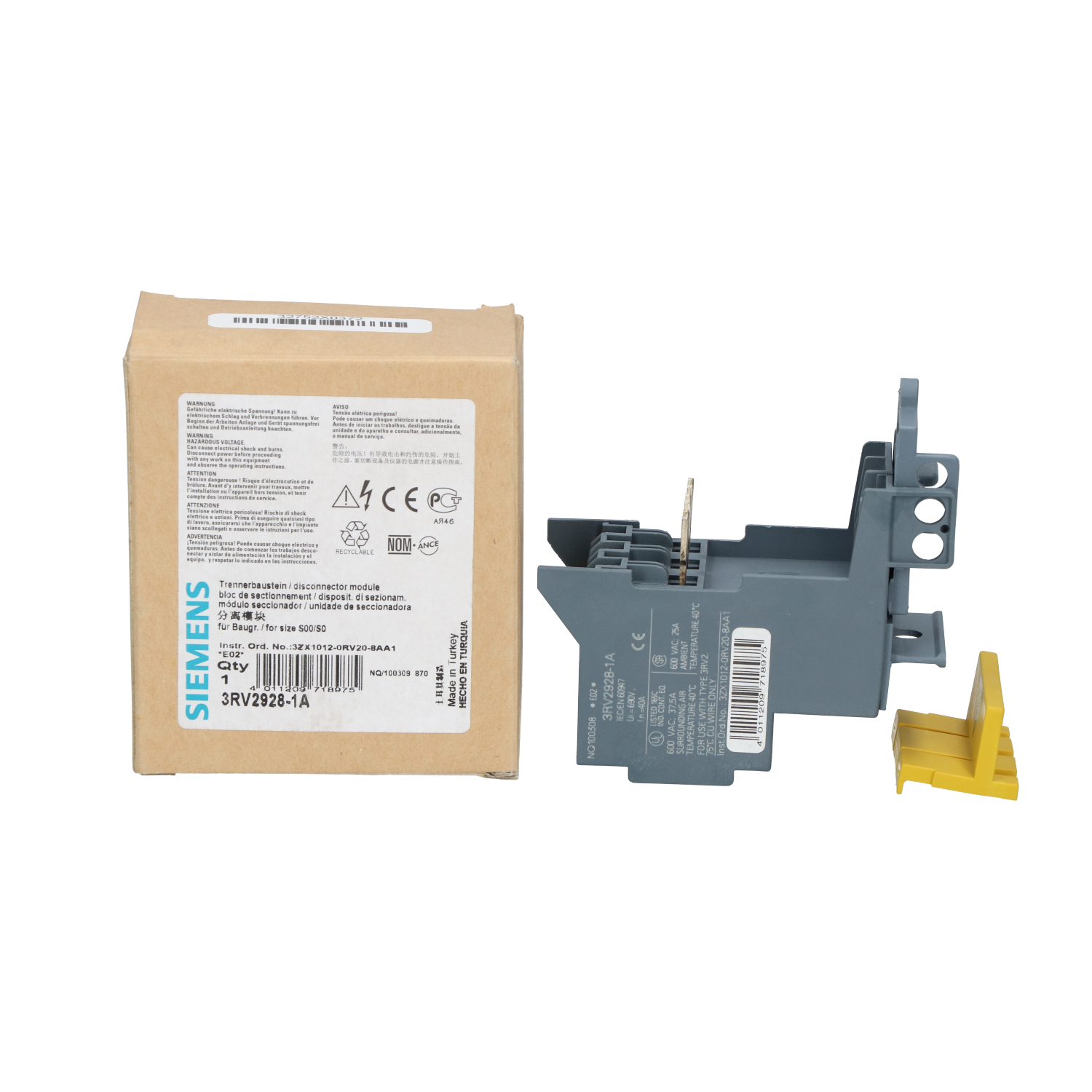 Siemens 3RV2928-1A Disconnector Module For Circuit Breaker New NFP