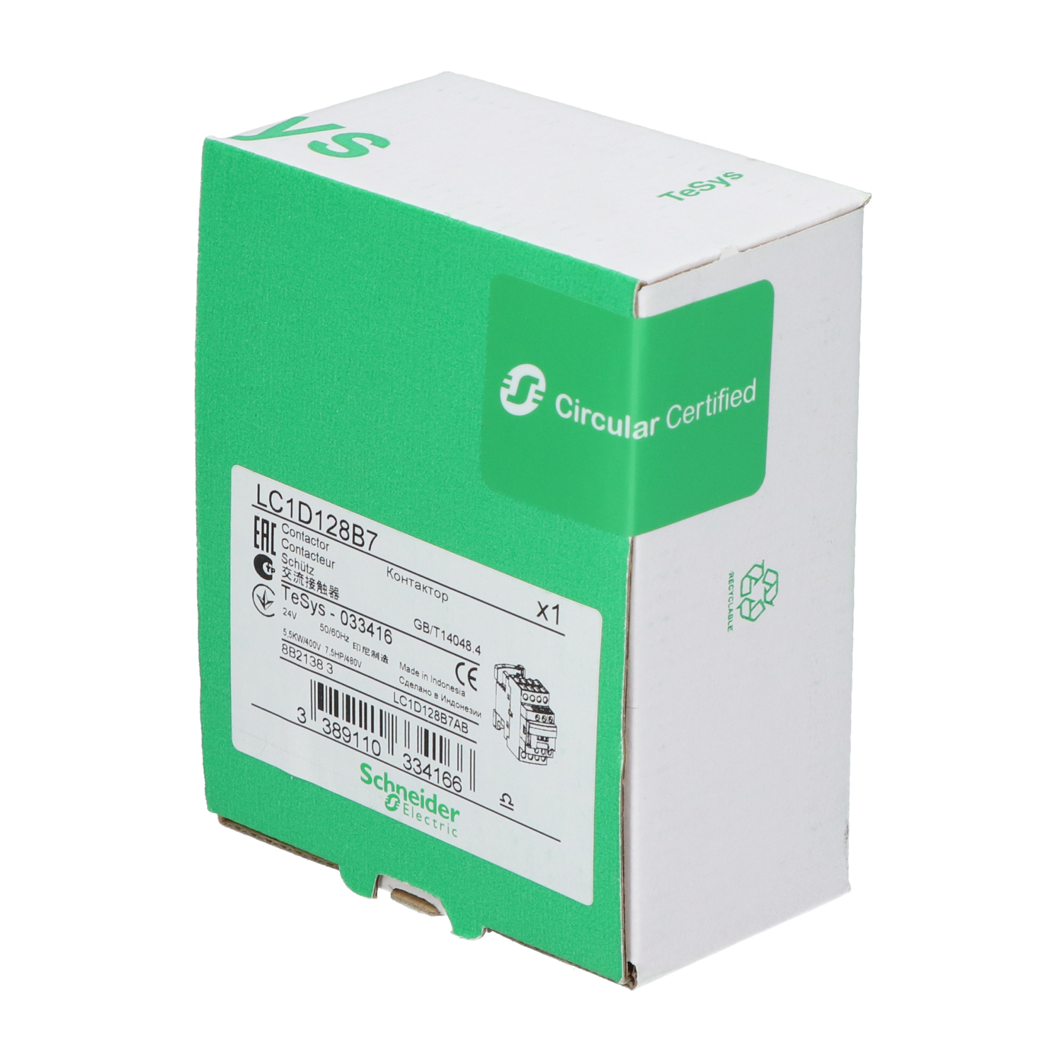 Schneider Electric LC1D128B7 Contactor New NFP