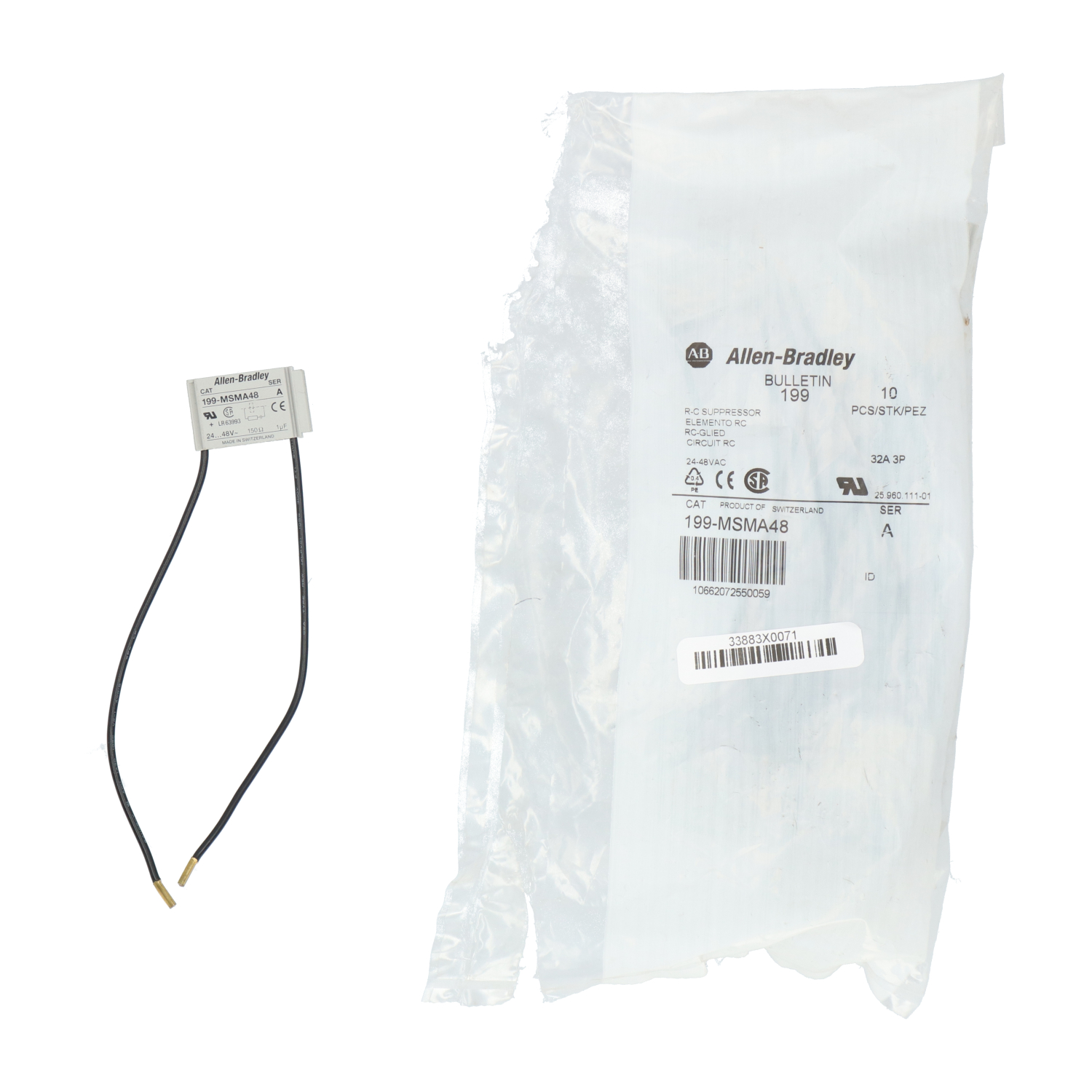 Allen-Bradley 199-MSMA48 R-C Suppressor Used UFP (9pcs)