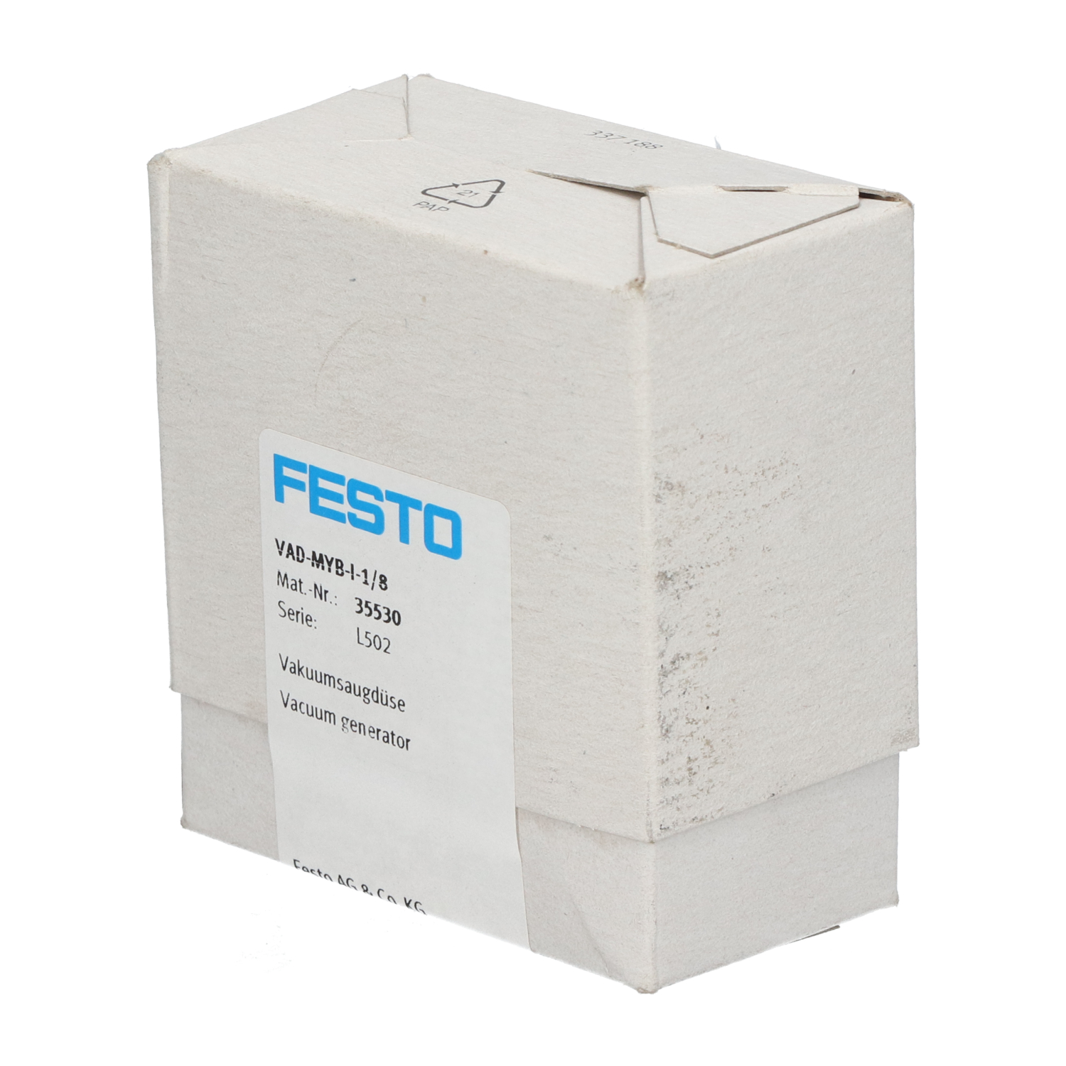 Festo VAD-MYB-I-1/8 Vacuum Generator 35530 New NFP Sealed