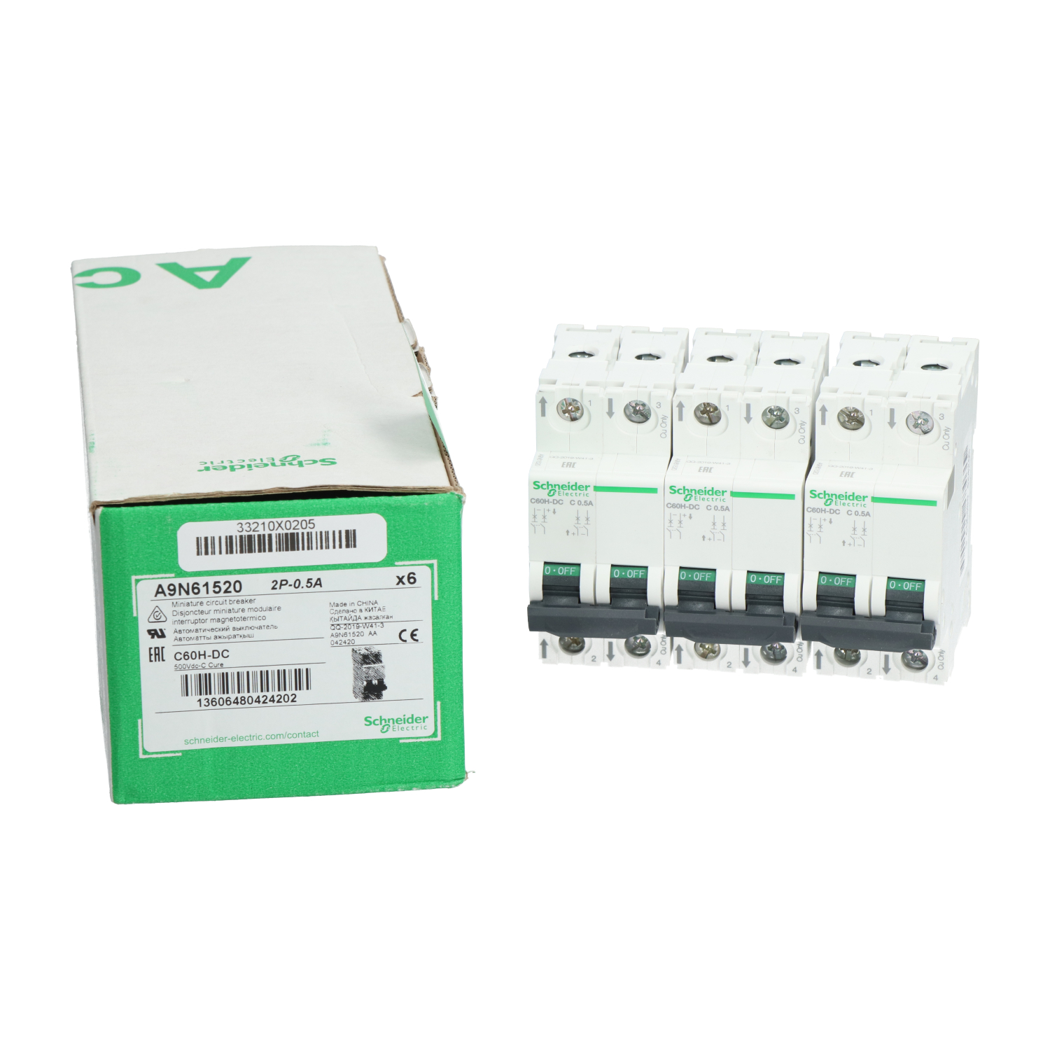 Schneider Electric A9N61520 Miniature Circuit Breaker - 2P New NFP (3pcs)