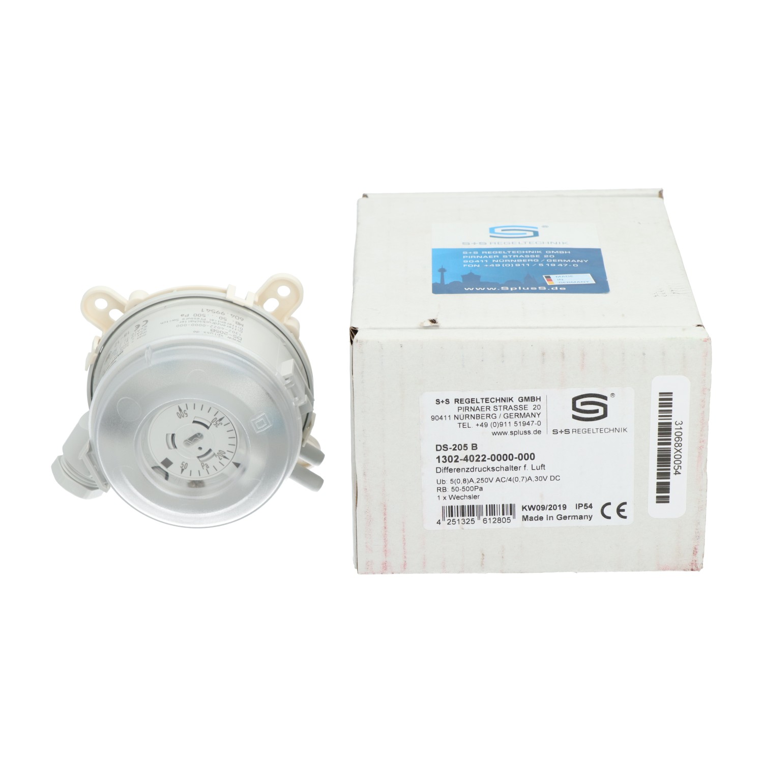 S+S Regeltechnik DS-205B Differential Pressure Switch New NFP