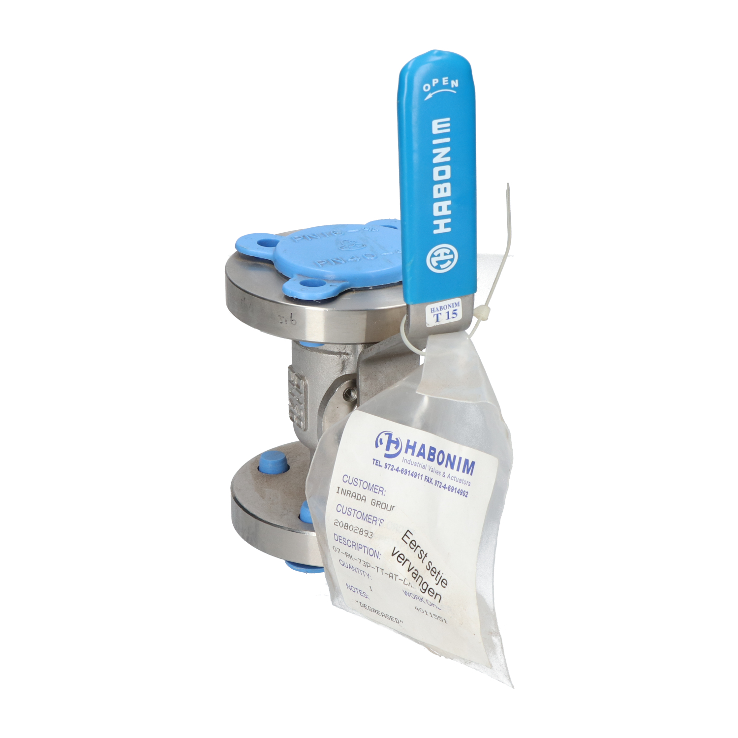 Habonim 78P6666TT/F4 Three Piece Ball Valve 2 Way Controller New NMP