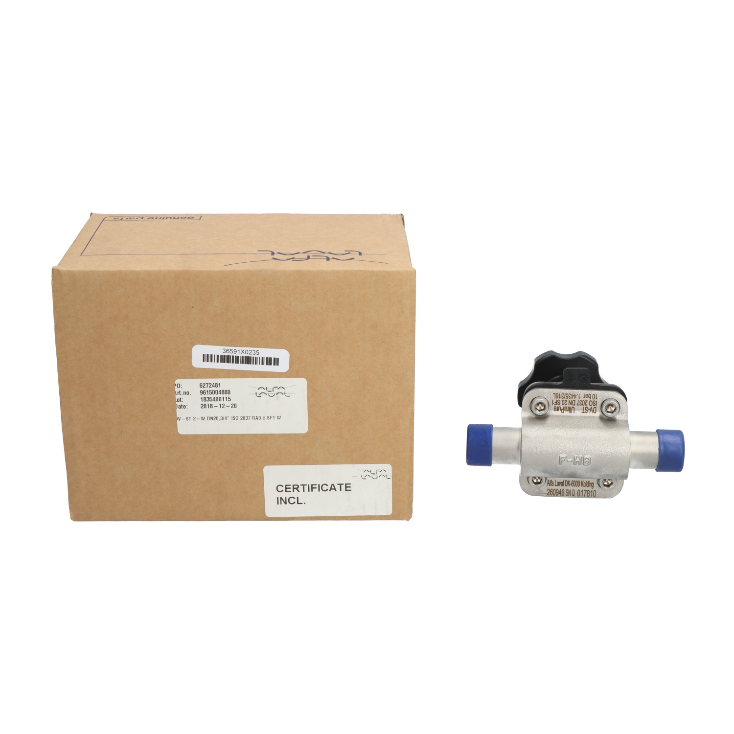 Alfa Laval 9615004880 UltraPure DV-ST 2W DN20 Valve Body New NFP
