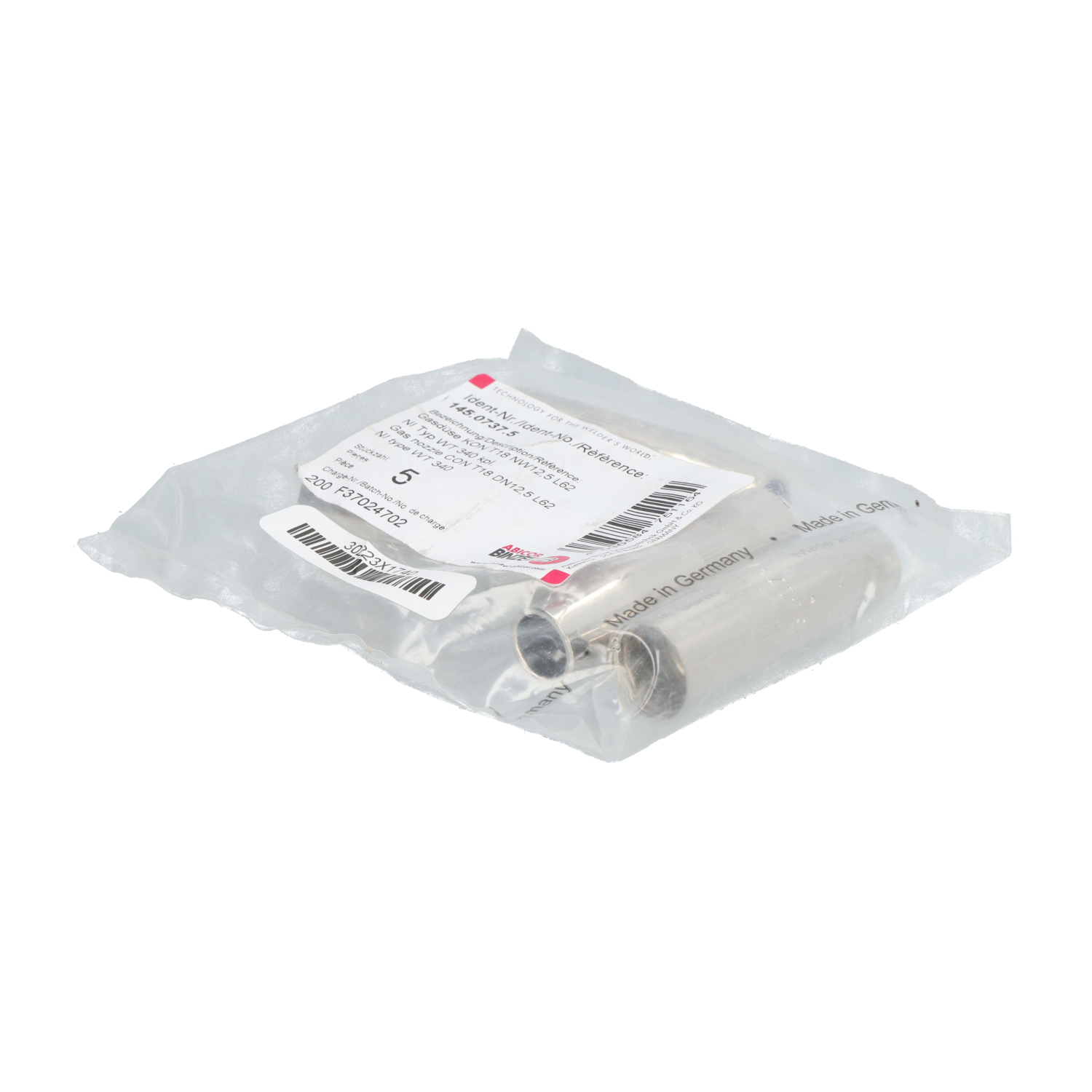 Abicor Binzel 145.0737.5 Nozzle For Welding New NFP Sealed (5pcs)