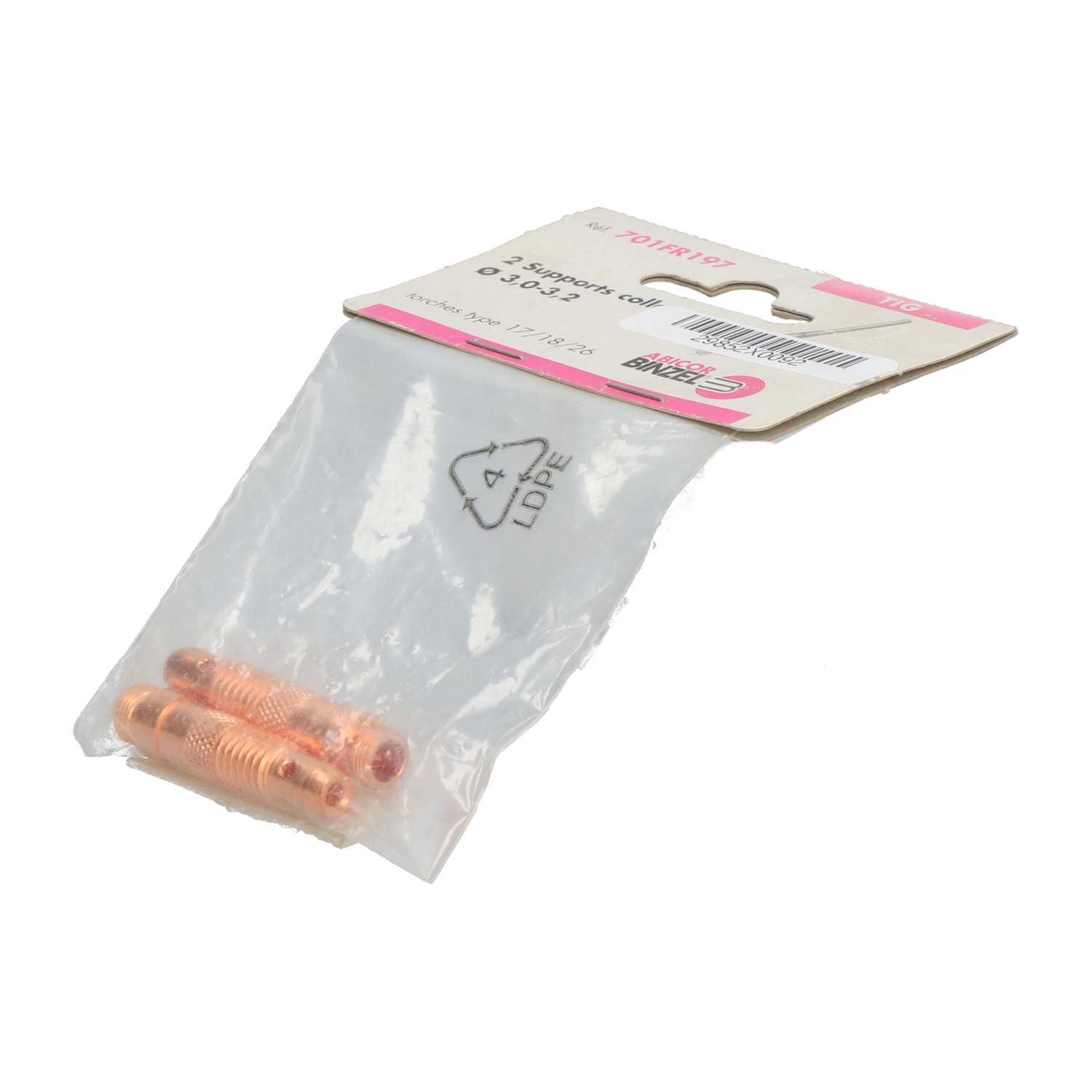 Abicor Binzel 701FR197 2 Buses gaz diffuseur New NFP (2pcs)