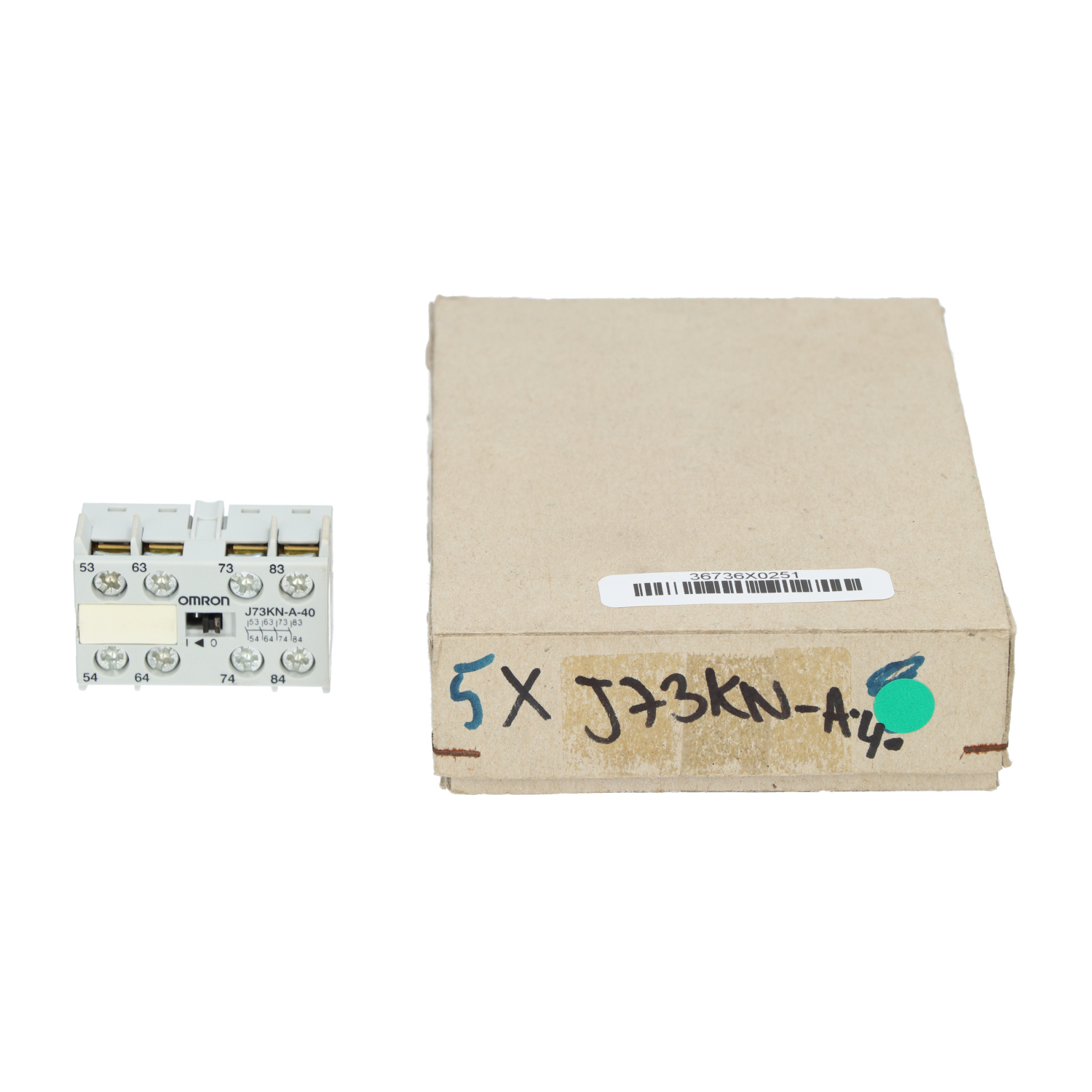 Omron J73KN-A-40 Auxiliary Contact Block New NMP (5pcs)