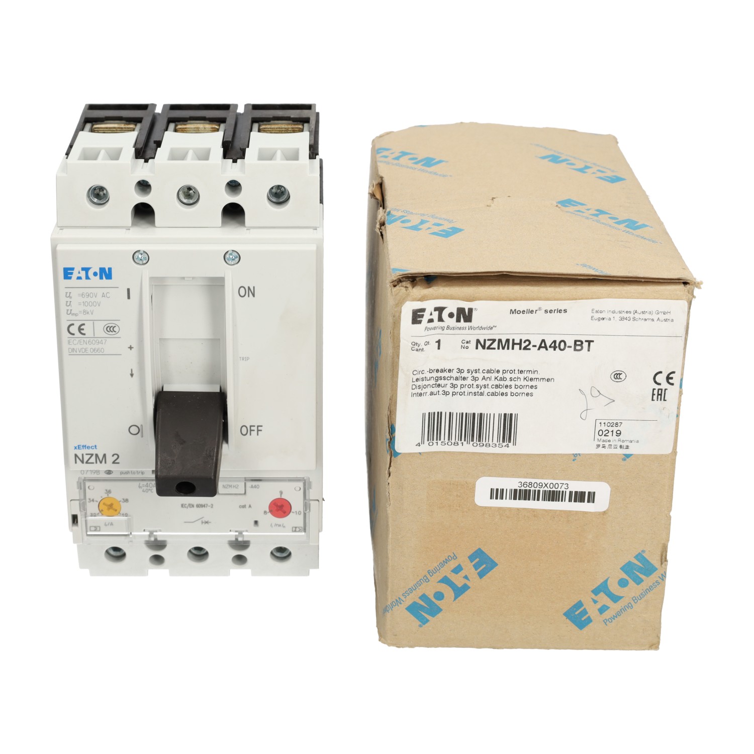 Eaton NZMH2-A40-BT New NFP