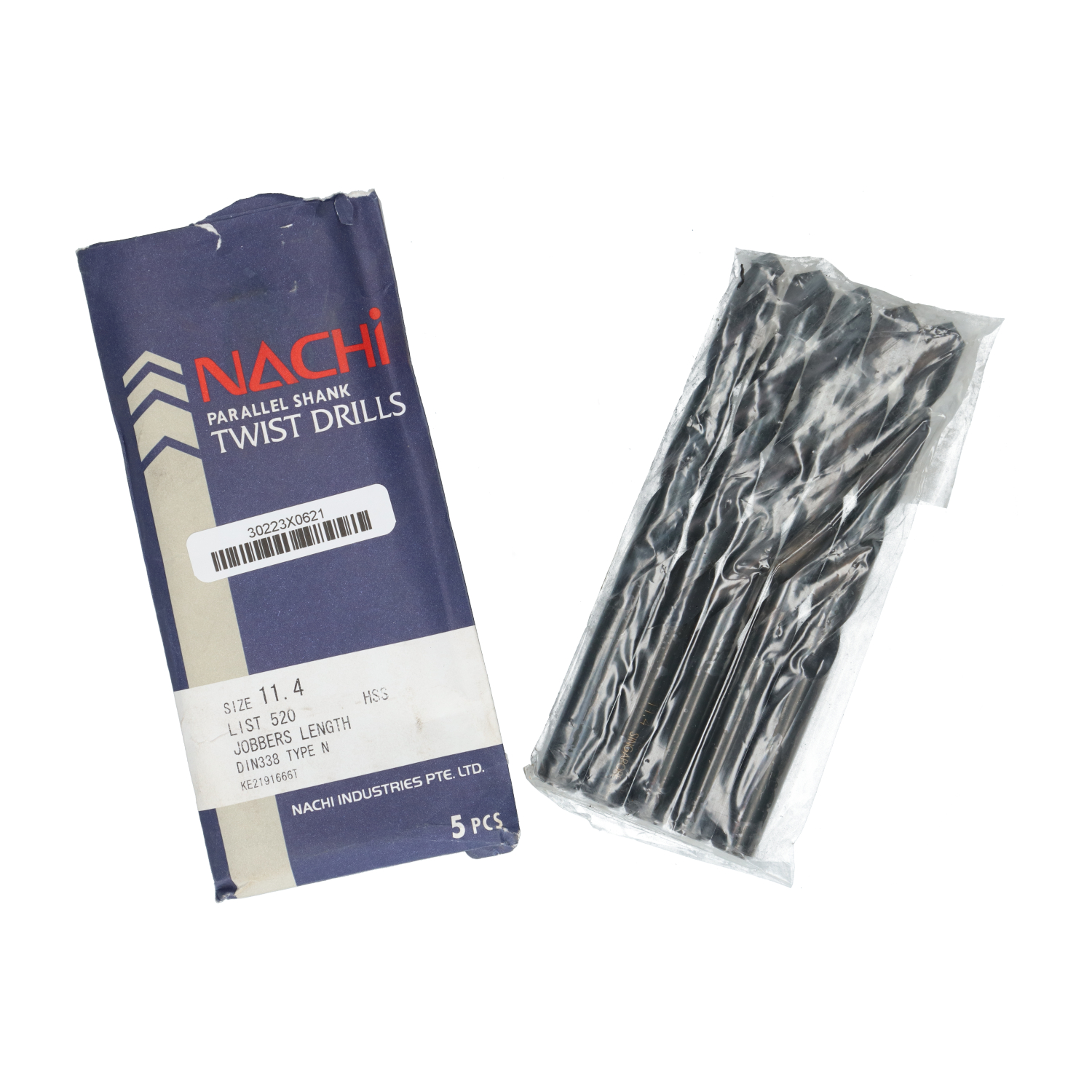 Nachi 520-11.4 Spiral Drill 11.4MM New NFP (5pcs)