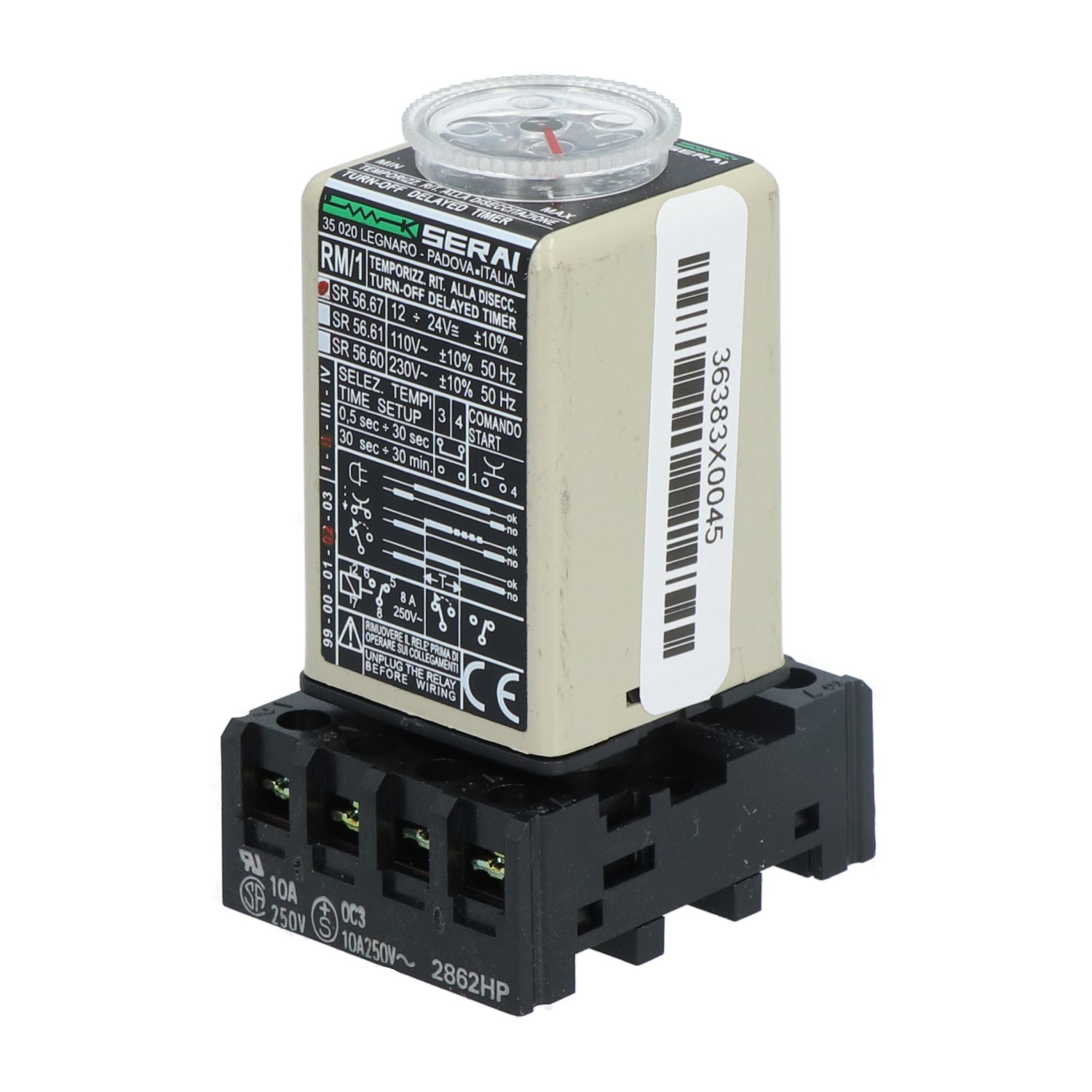 Neutral RM/SR56.67 Turn-Off Delayed Timer Used UMP