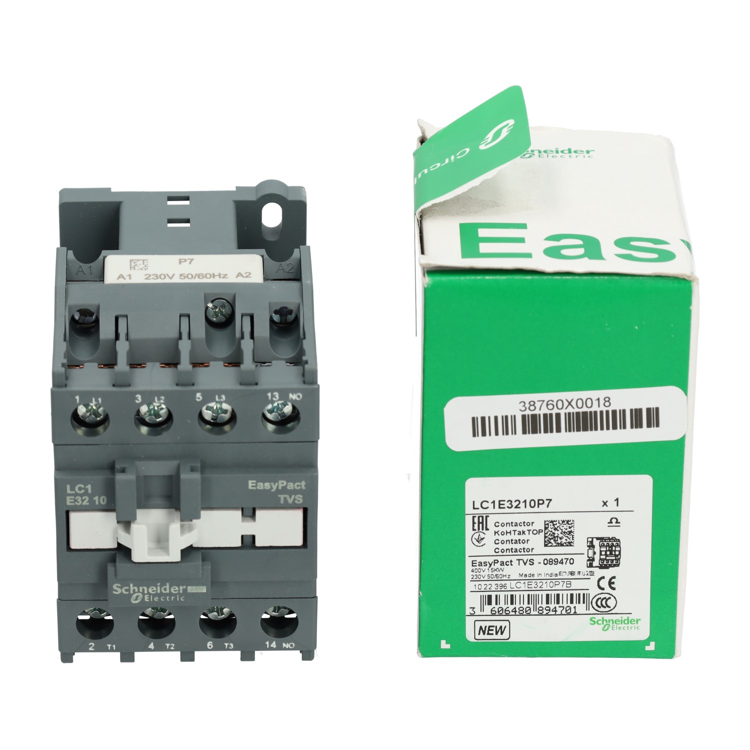 Schneider Electric LC1E3210P7 TeSys Control Contactor New NFP