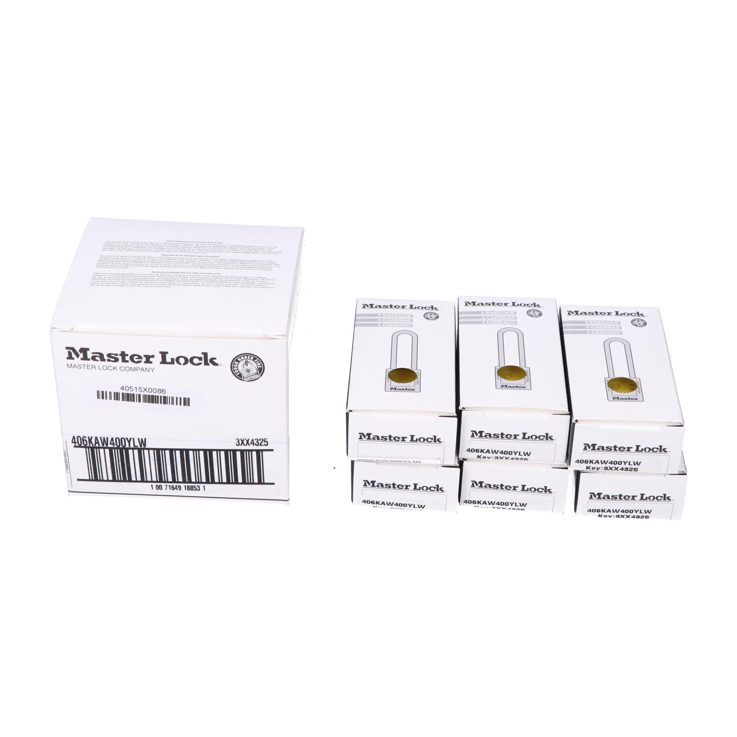 Master Lock 406KAW400YLW New NFP (6pcs)