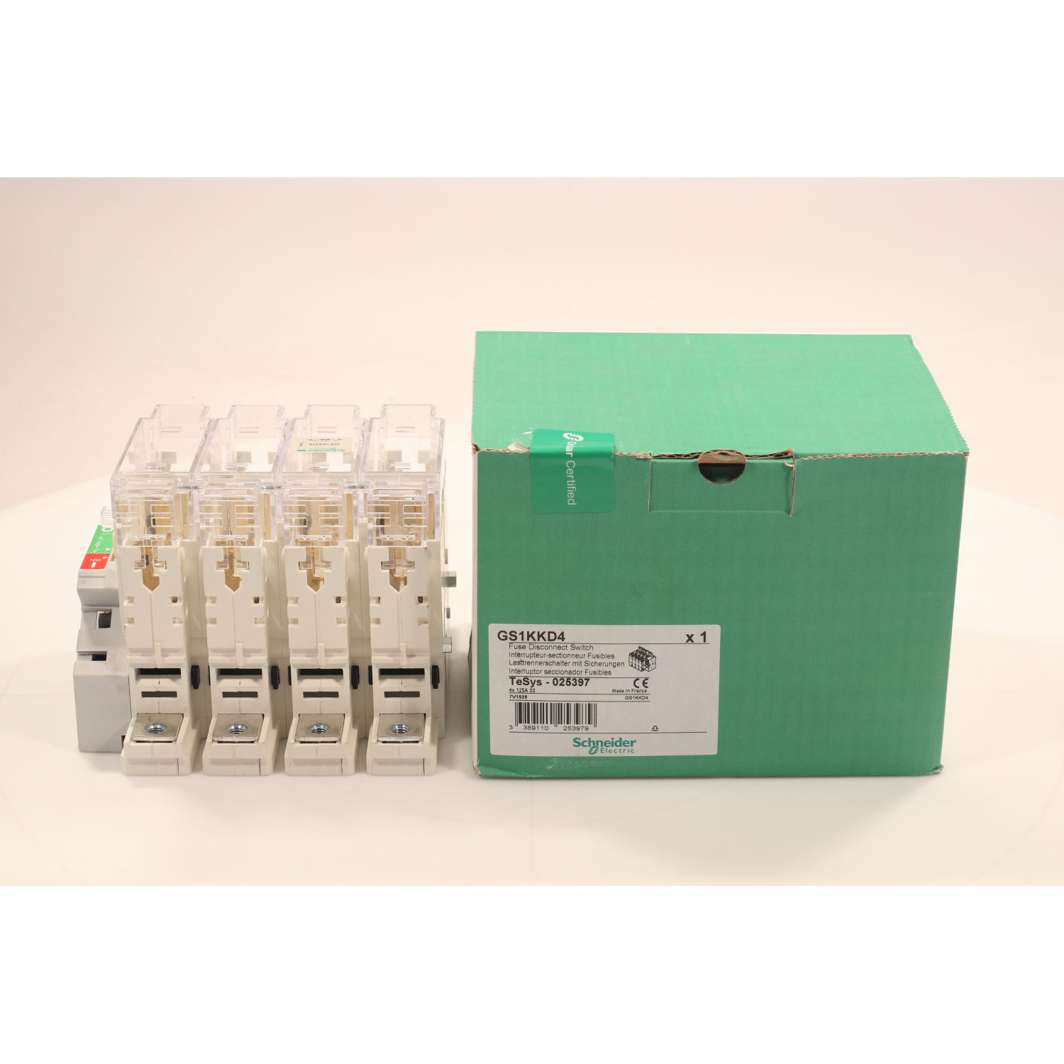 Schneider Electric GS1KKD4 TeSys GS Fuse Disconnector 4P 4NO 125A DIN 00 New NFP