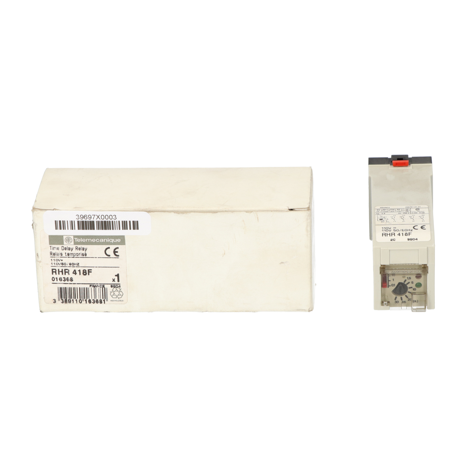 Telemecanique RHR418F Off-Delay Timing Relay With Suppressor New NFP