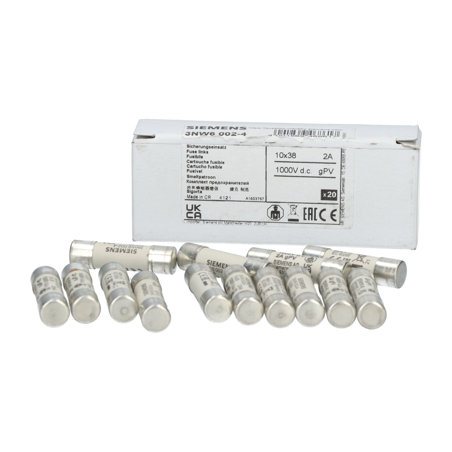 Siemens 3NW6002-4 Cylindrical Fuse Link New NFP (14pcs)