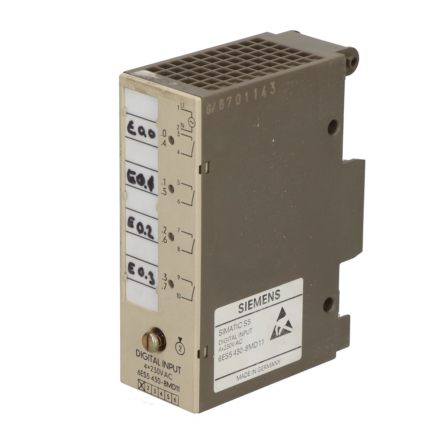 Siemens 6ES5430-8MD11 Digital Input Module UMP