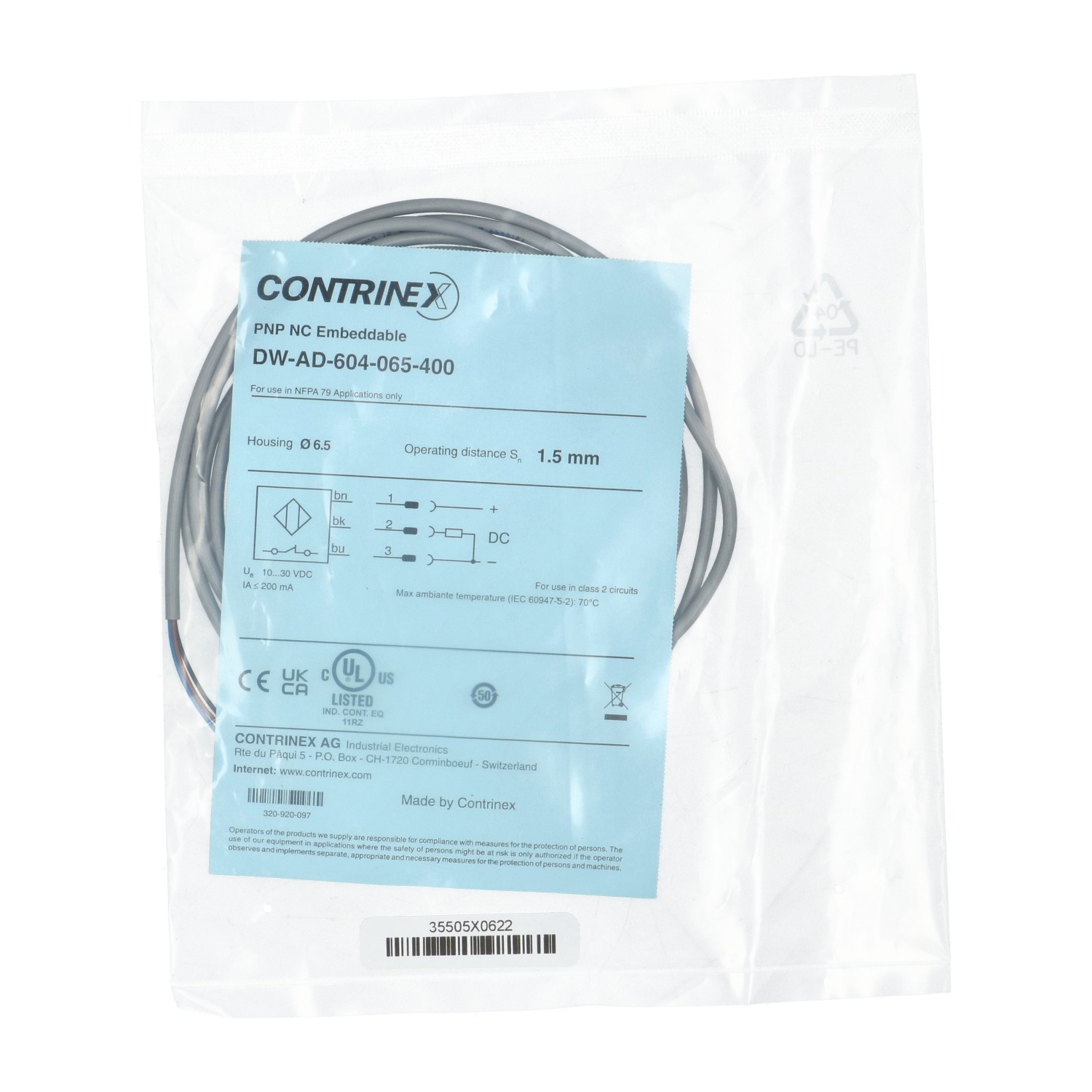 Contrinex DW-AD-604-065-400 New NFP Sealed