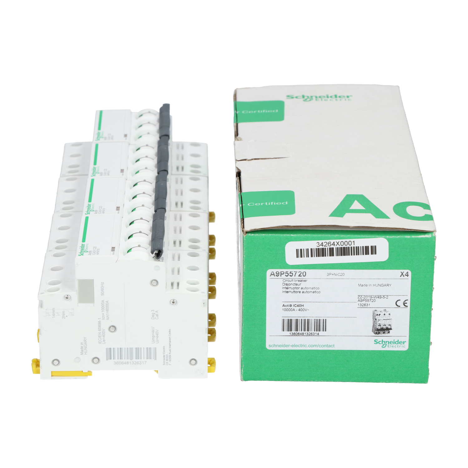 Schneider Electric A9P55720 Circuit Breaker 3P New NFP (4pcs)