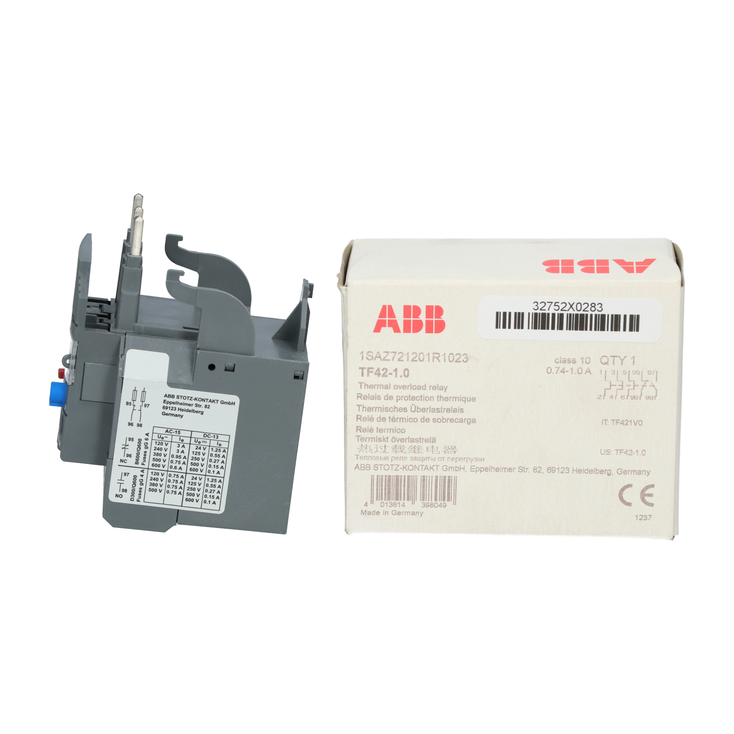 Abb 1SAZ721201R1023 Thermal Overload Relay New NFP