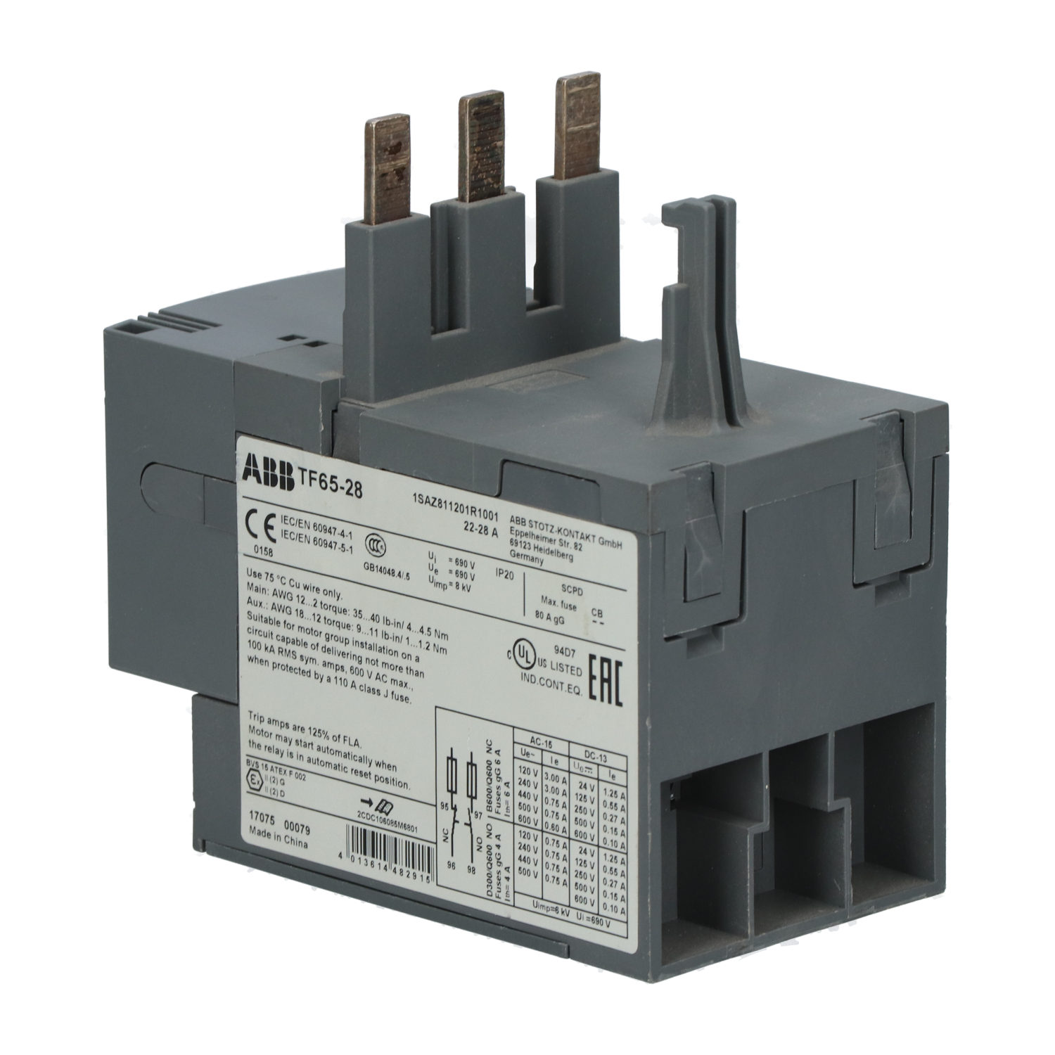 Abb 1SAZ811201R1001 Thermal Overload Relay New NMP