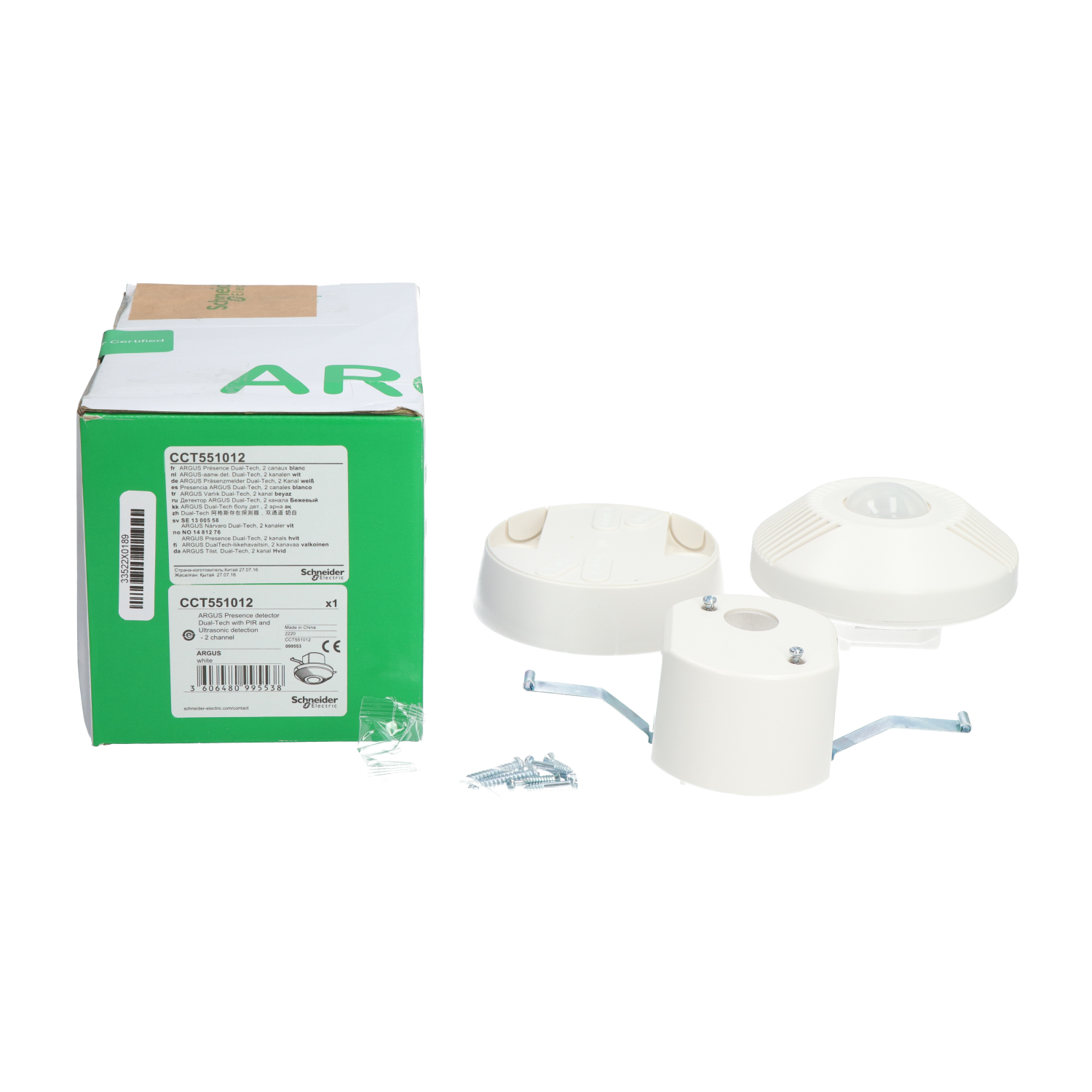 Schneider Electric CCT551012 ARGUS Presence Dual Tech Movement Detector New NFP