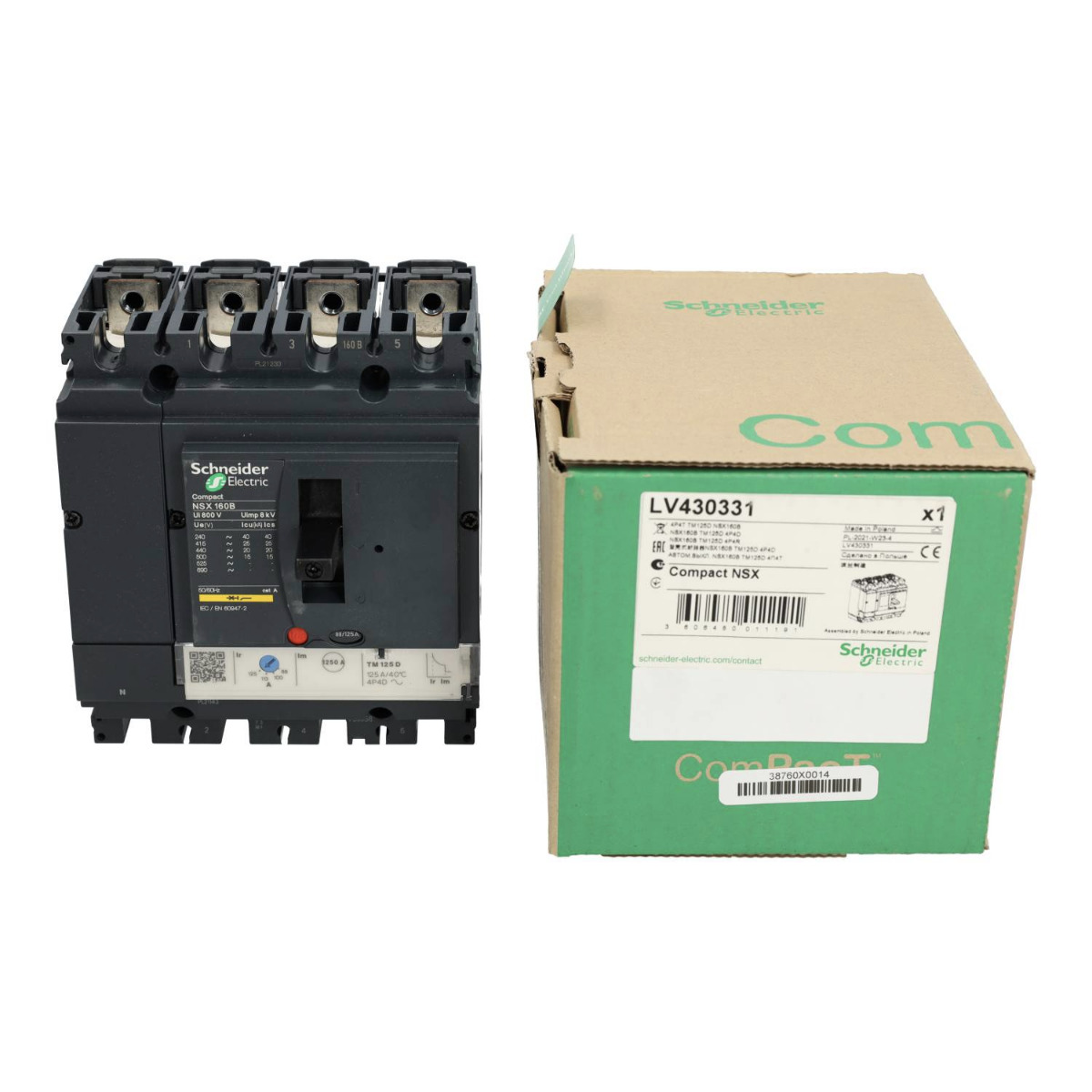 Schneider Electric LV430331 ComPact Industrial Circuit Breaker New NFP