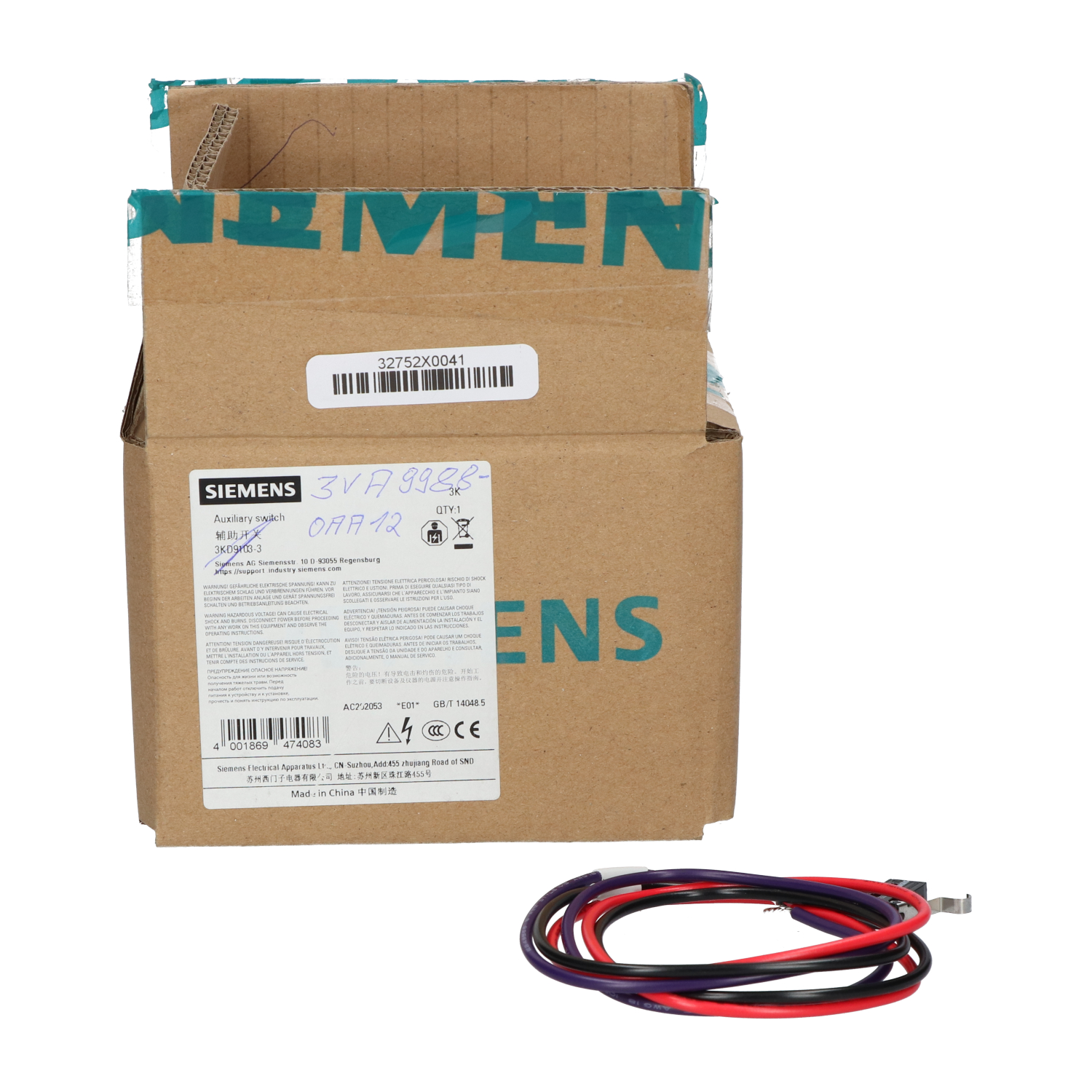 Siemens 3KD9103-3 Auxiliary Switch New NFP (3pcs)