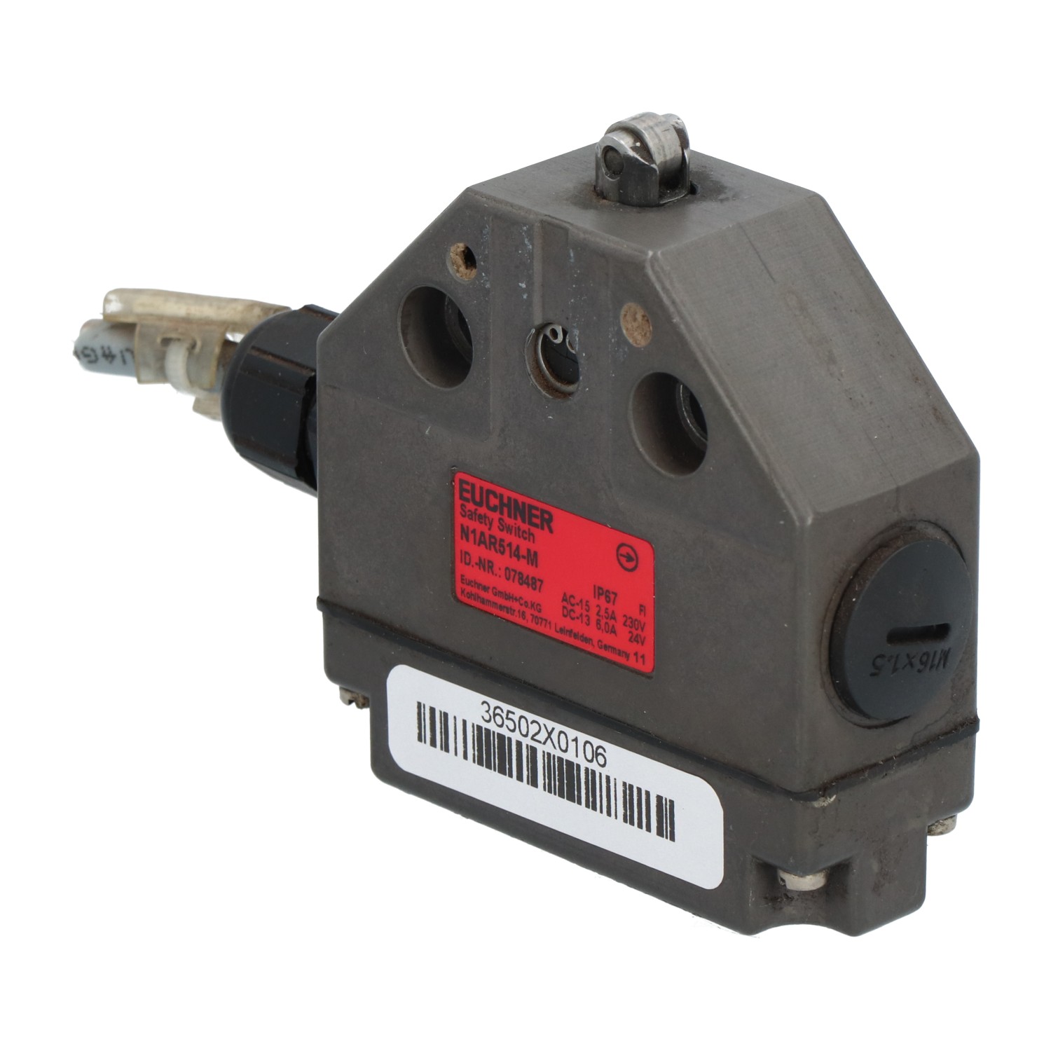 Euchner N1AR514-M Roller Plunger Limit Switch Used UMP