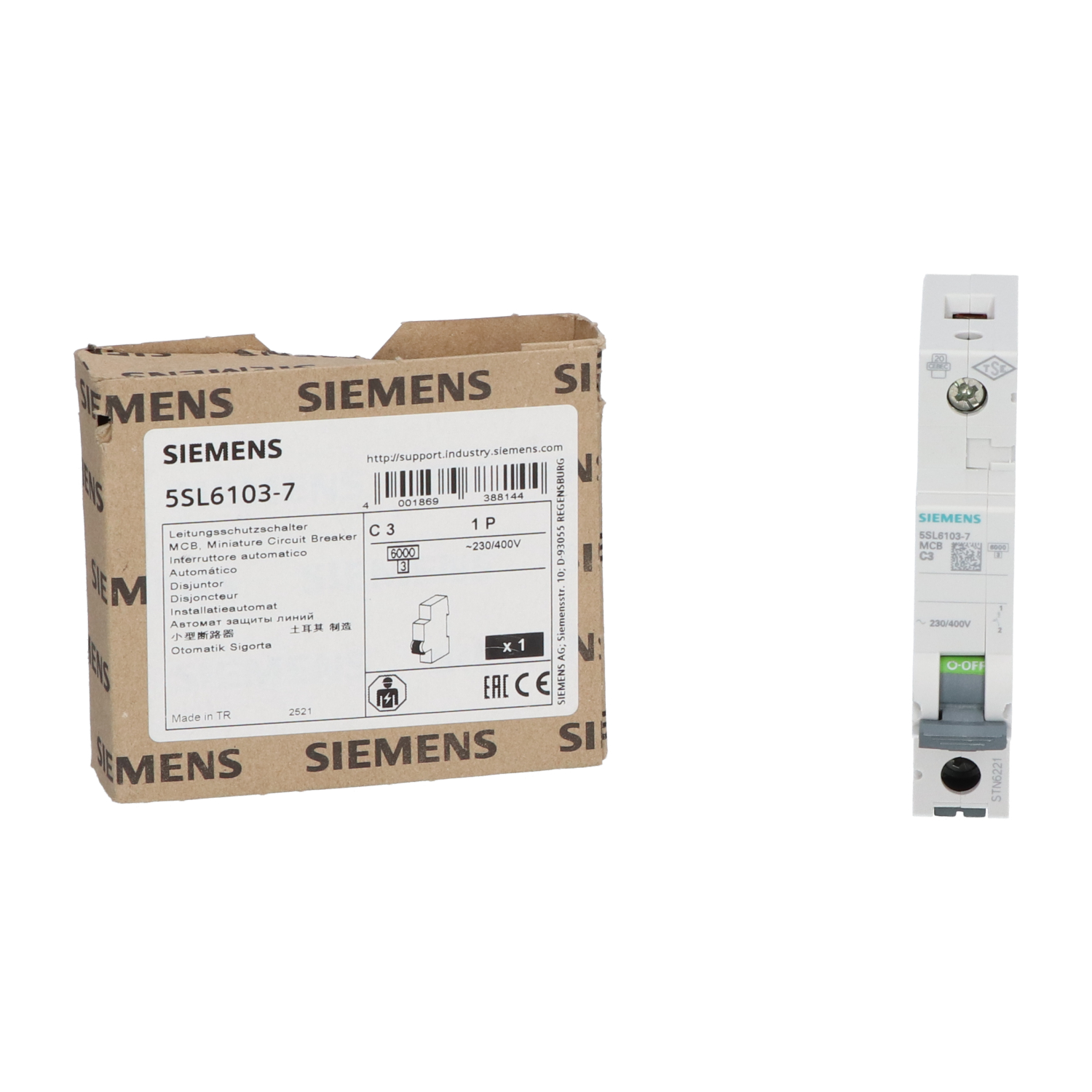 Siemens 5SL6103-7 Miniature Circuit Breaker NEW NFP
