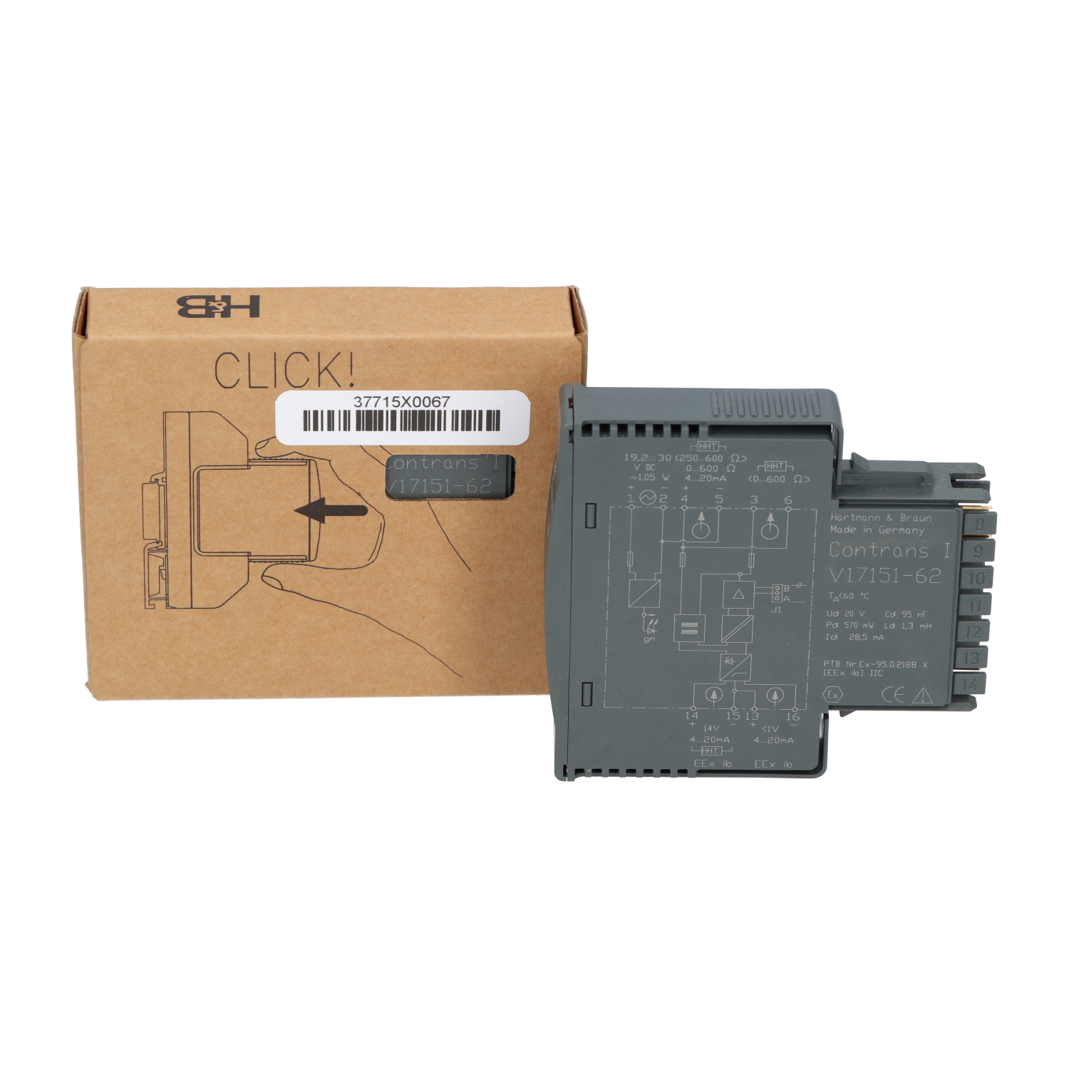 Hartmann&Braun V17151-62 Isolating Power Supply Ex New NFP