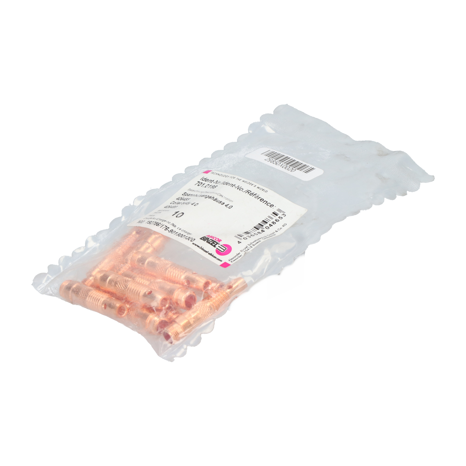 Abicor Binzel 701.0198 Clamping sleeve Housing (10pcs) New NFP Sealed