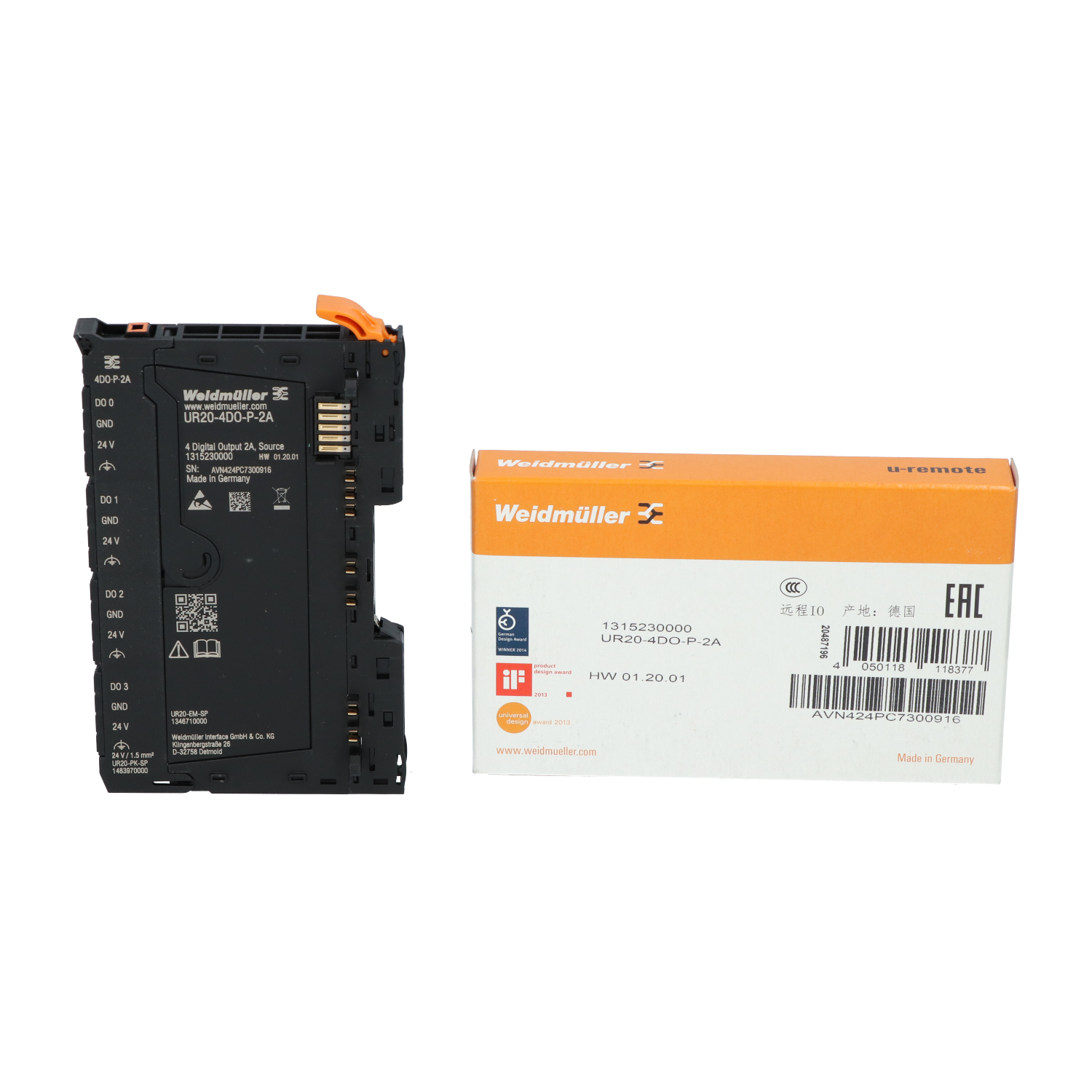 Weidmuller 1315230000 UR20-4DO-P-2A Remote I/O Module 4CH New NFP