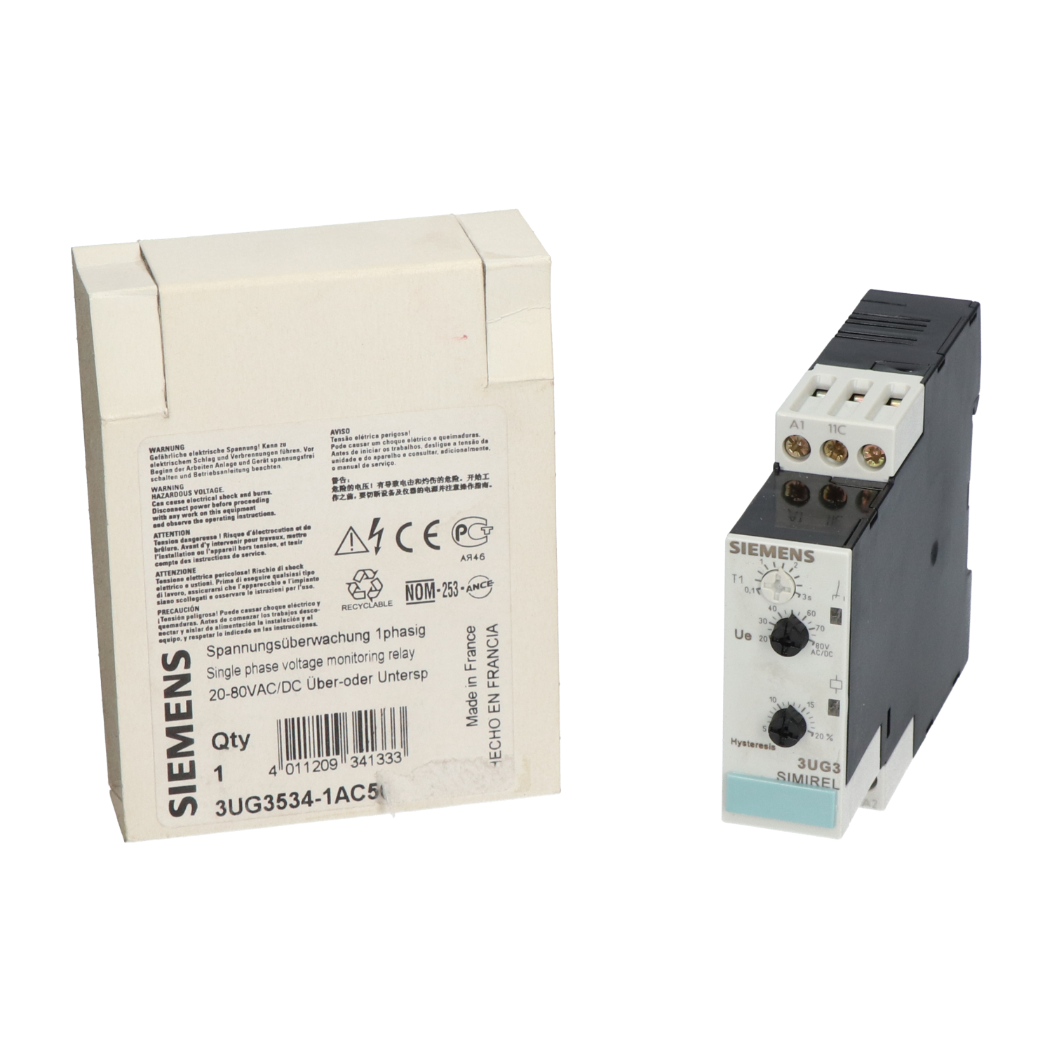 Siemens 3UG3534-1AC50 Voltage Monitoring Relay NEW NFP