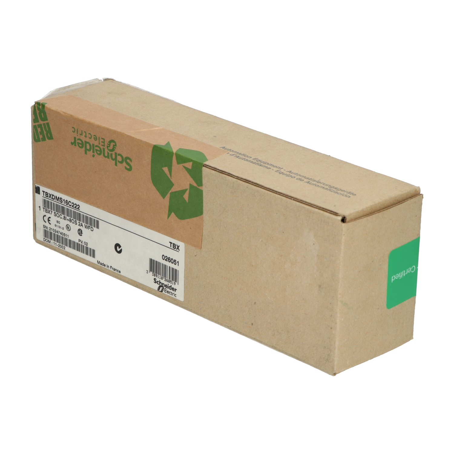 Schneider Electric TBXDMS16C222 TBX7 Socket 8 Inputs 8 Outputs New NFP Sealed