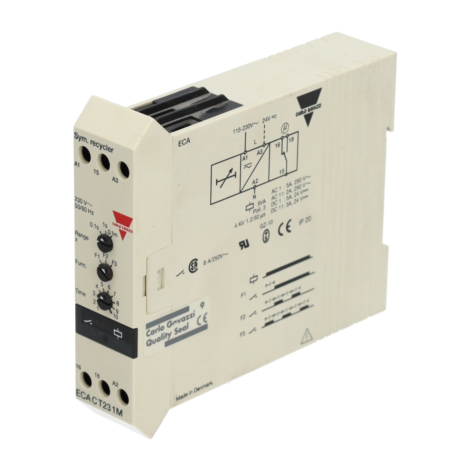 Carlo Gavazzi ECACT231M Time Delay Relay Used UMP