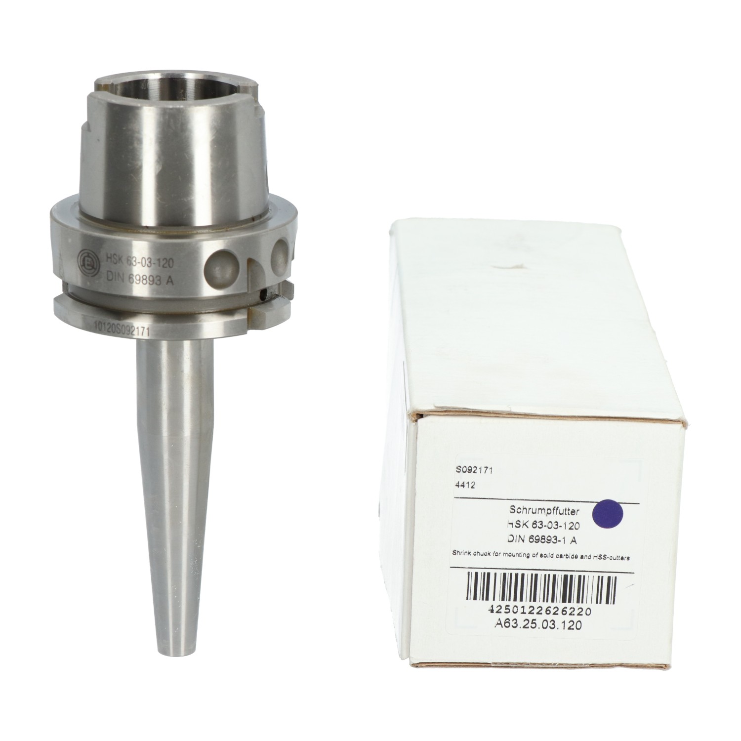 Eroglu HSK63-03-120 Shrink Chuck NFP