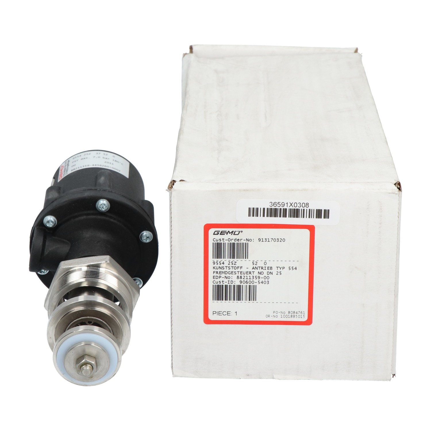 Gemu 9554 Actuator for Angle Seat Globe Valve New NFP