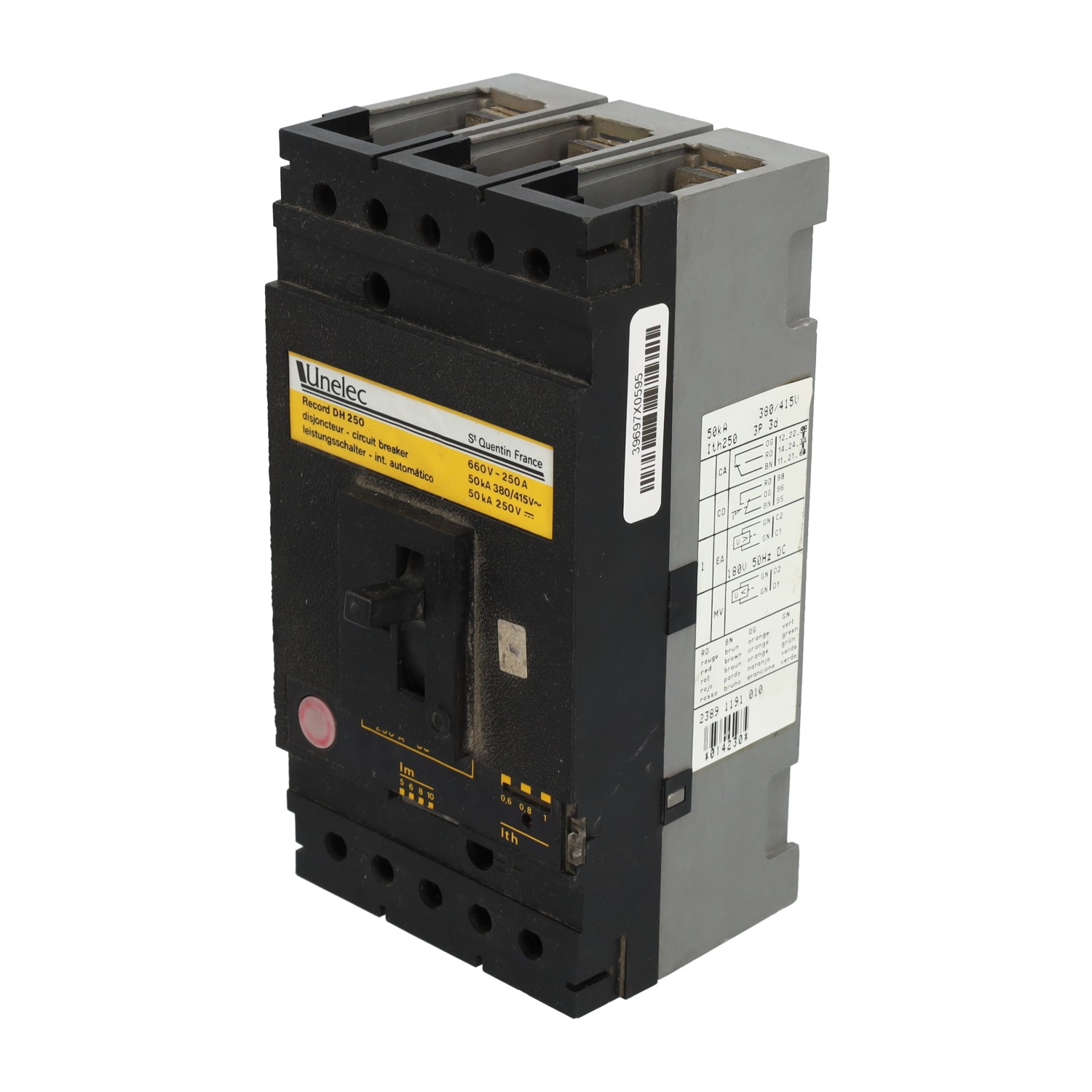 Unelec DH250 Circuit Breaker Used UMP