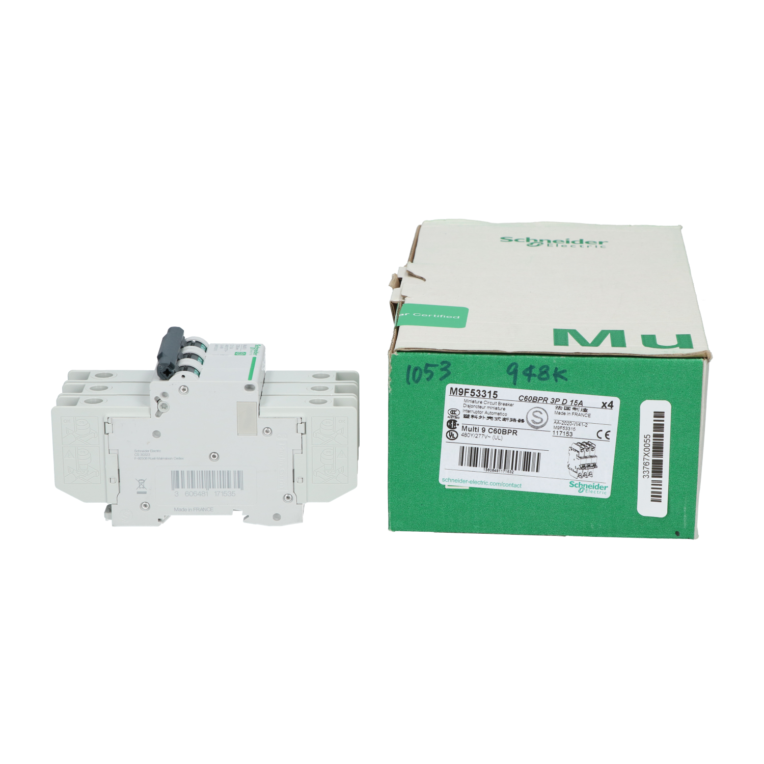 Schneider Electric M9F53315 Miniature Circuit Breaker 2P, 50A New NFP (4pcs)