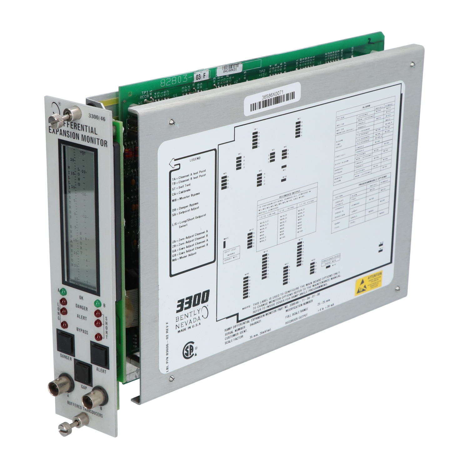 Bently Nevada 3300/46 Differential Expansion Monitor Used UMP