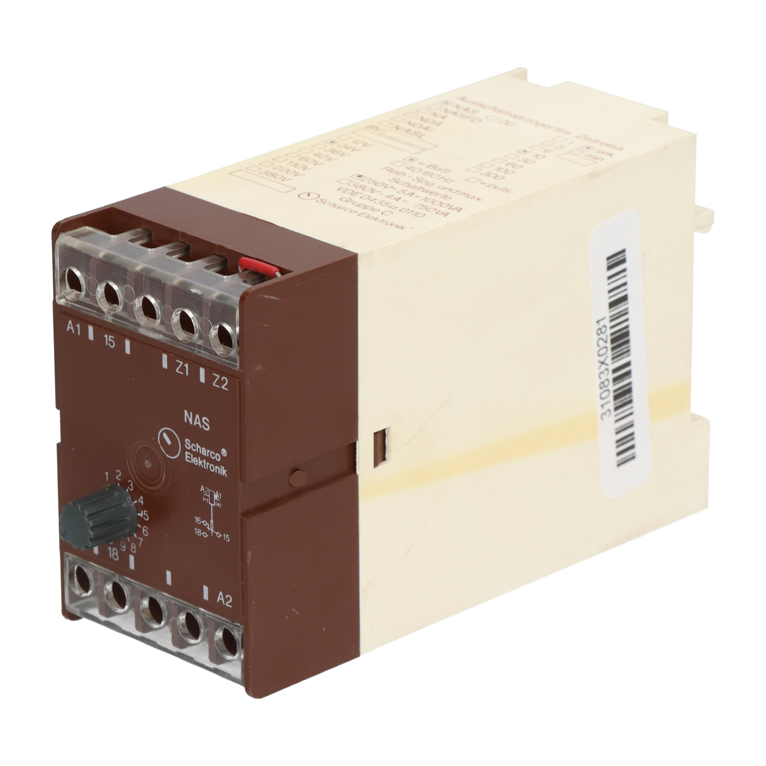 Scharco Elektronik NAS10S24V Timing Relay Used UMP
