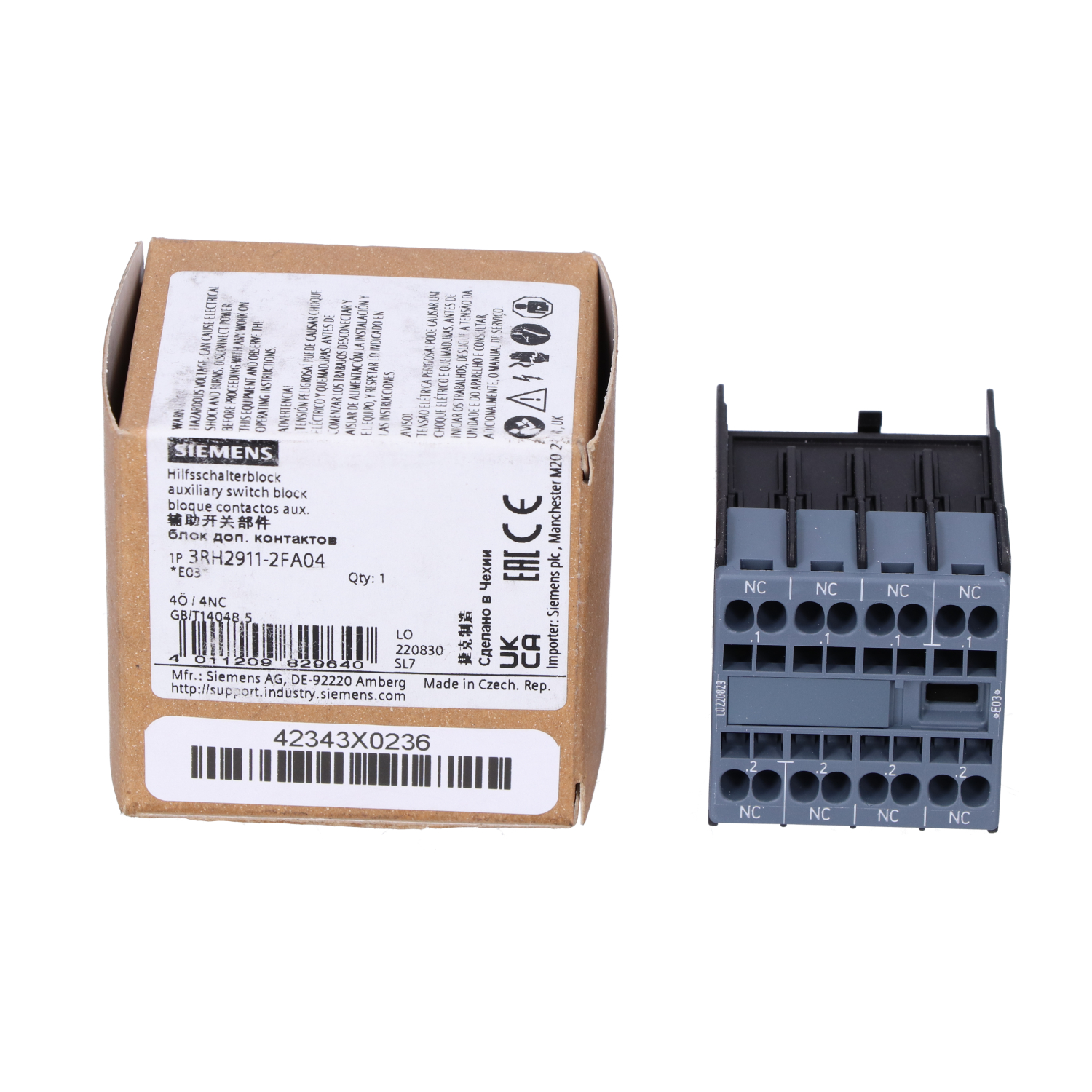 Siemens 3RH2911-2FA04 New NFP