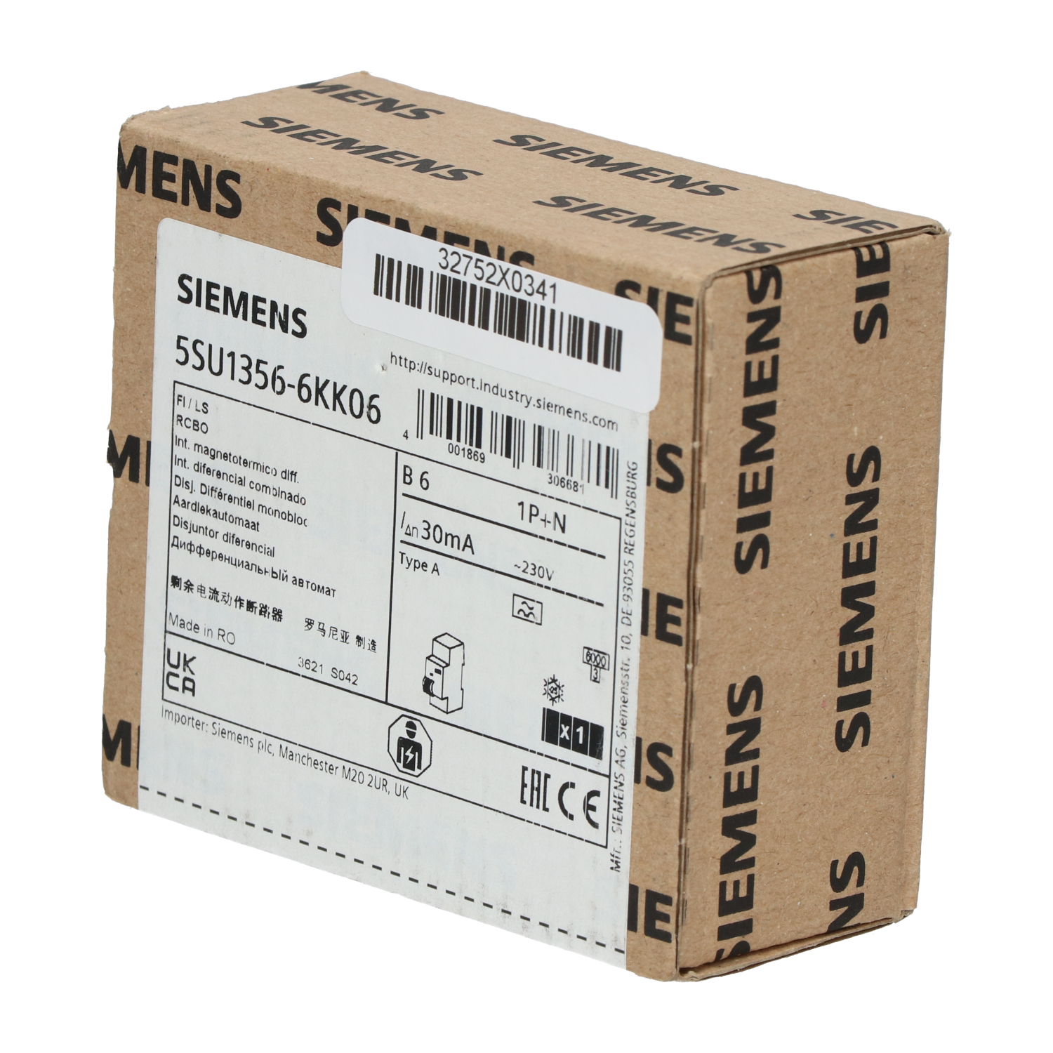 Siemens 5SU1356-6KK06 RCBO New NFP Sealed