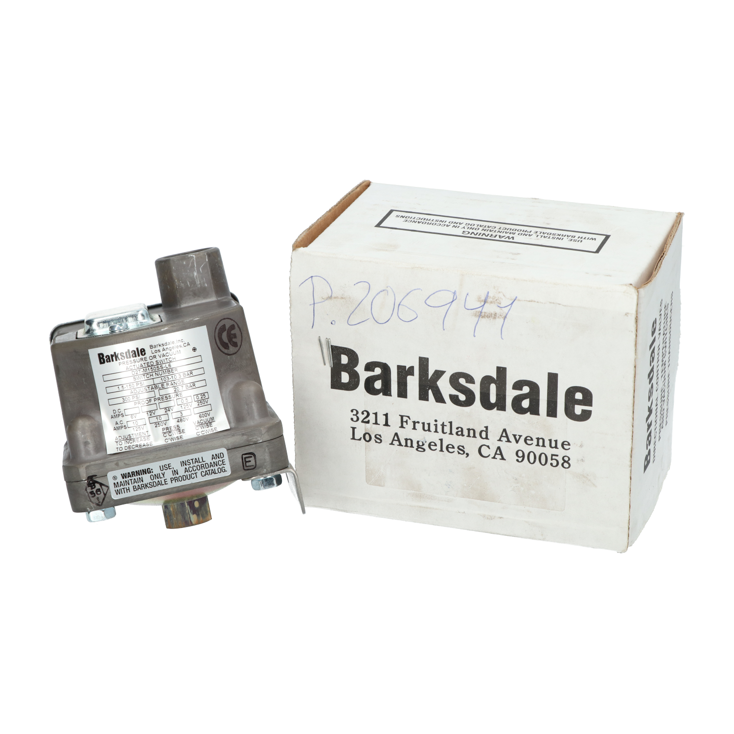 Barksdale D2T-M150SS-L6 Pressure Switch New NFP