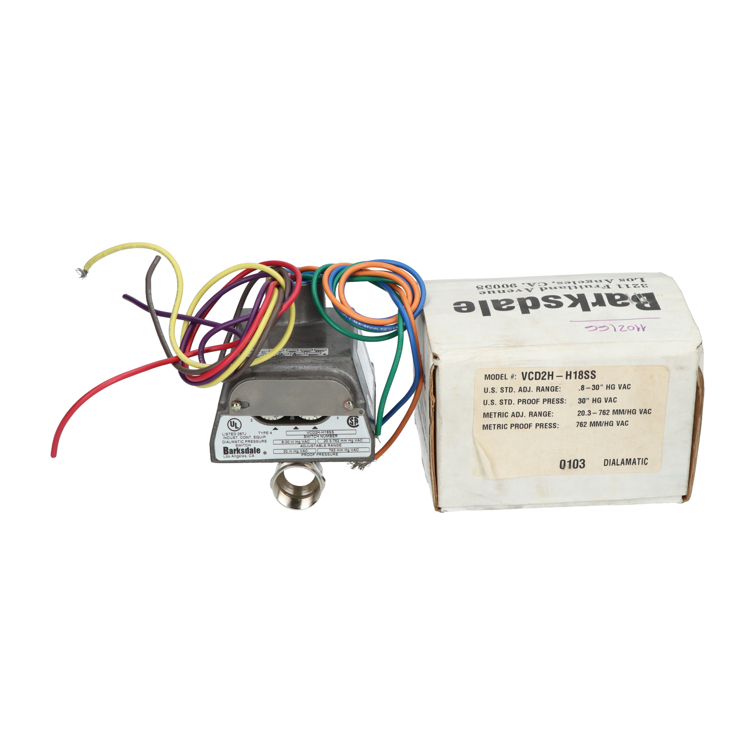 Barksdale VCD2H-H18SS Differential Pressure Switch New NFP