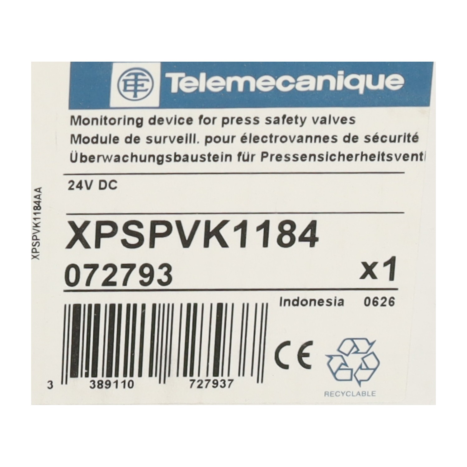 Telemecanique XPSPVK1184 Double Body Solenoid Valve New NFP